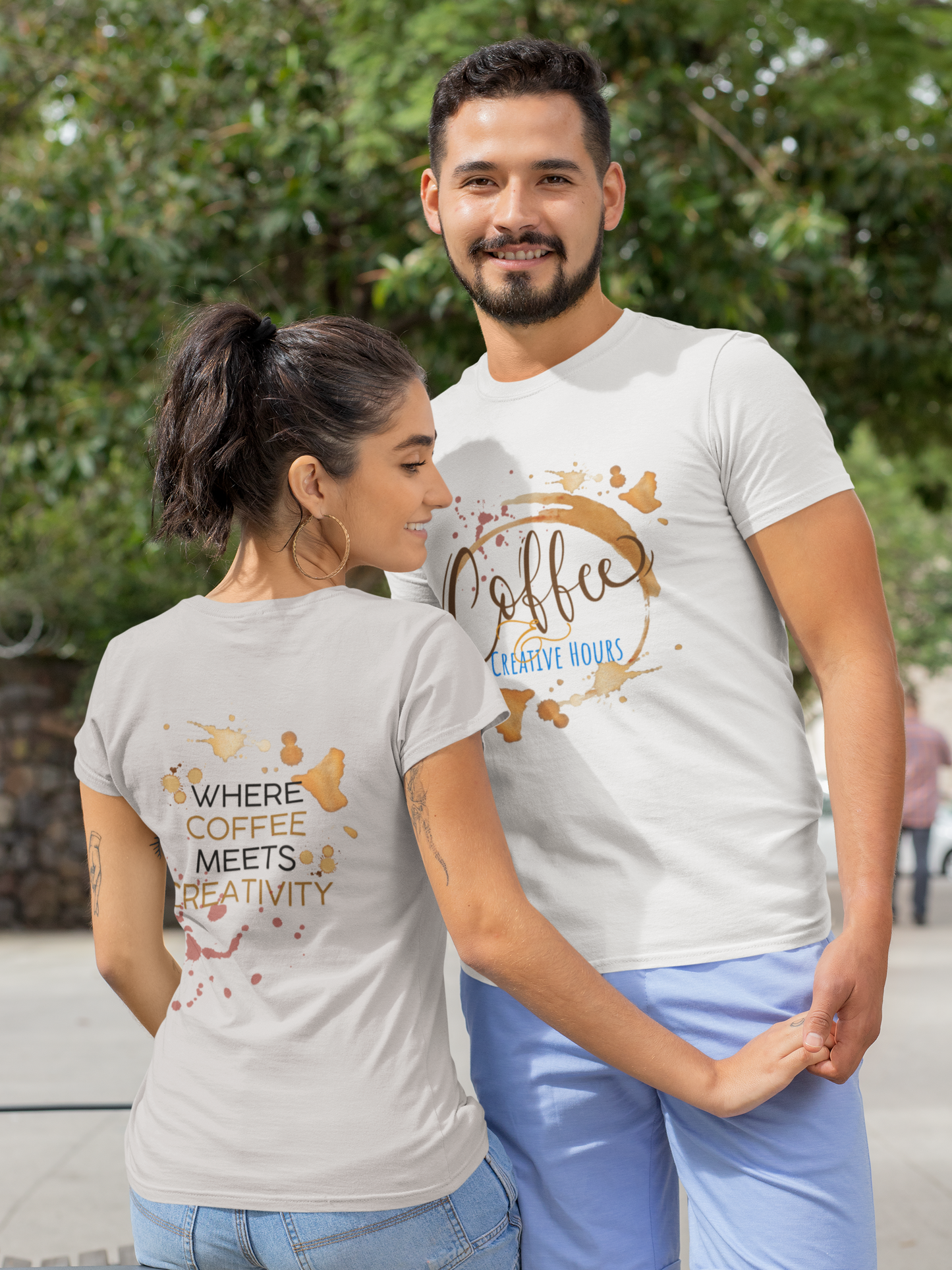Front & Back Coffee Creative Hours Shirt, Where Coffee Meets Creativity Tee, Artist Coffee Lover T-Shirt, Creative Community Graphic Tee