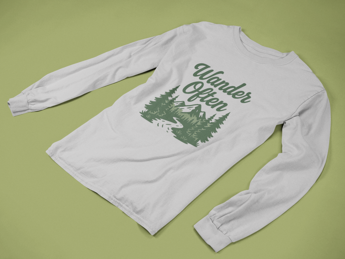 Wander Often Shirt | Hiking Long Sleeve Tee | Nature Lover Graphic