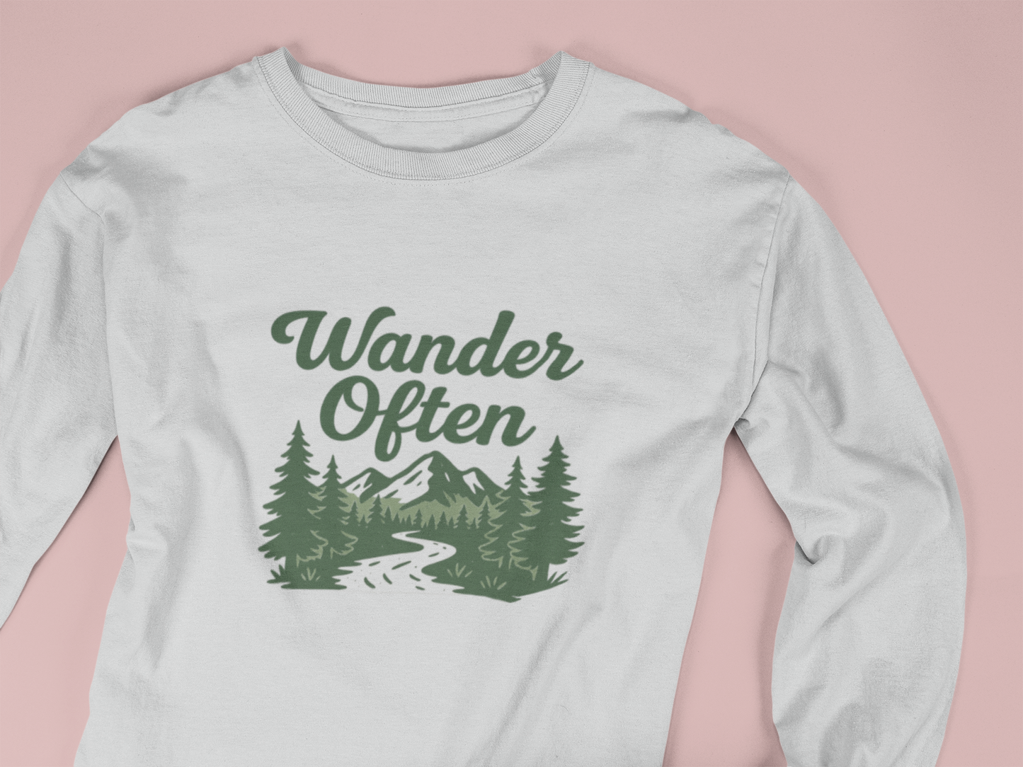 Wander Often Shirt | Hiking Long Sleeve Tee | Nature Lover Graphic