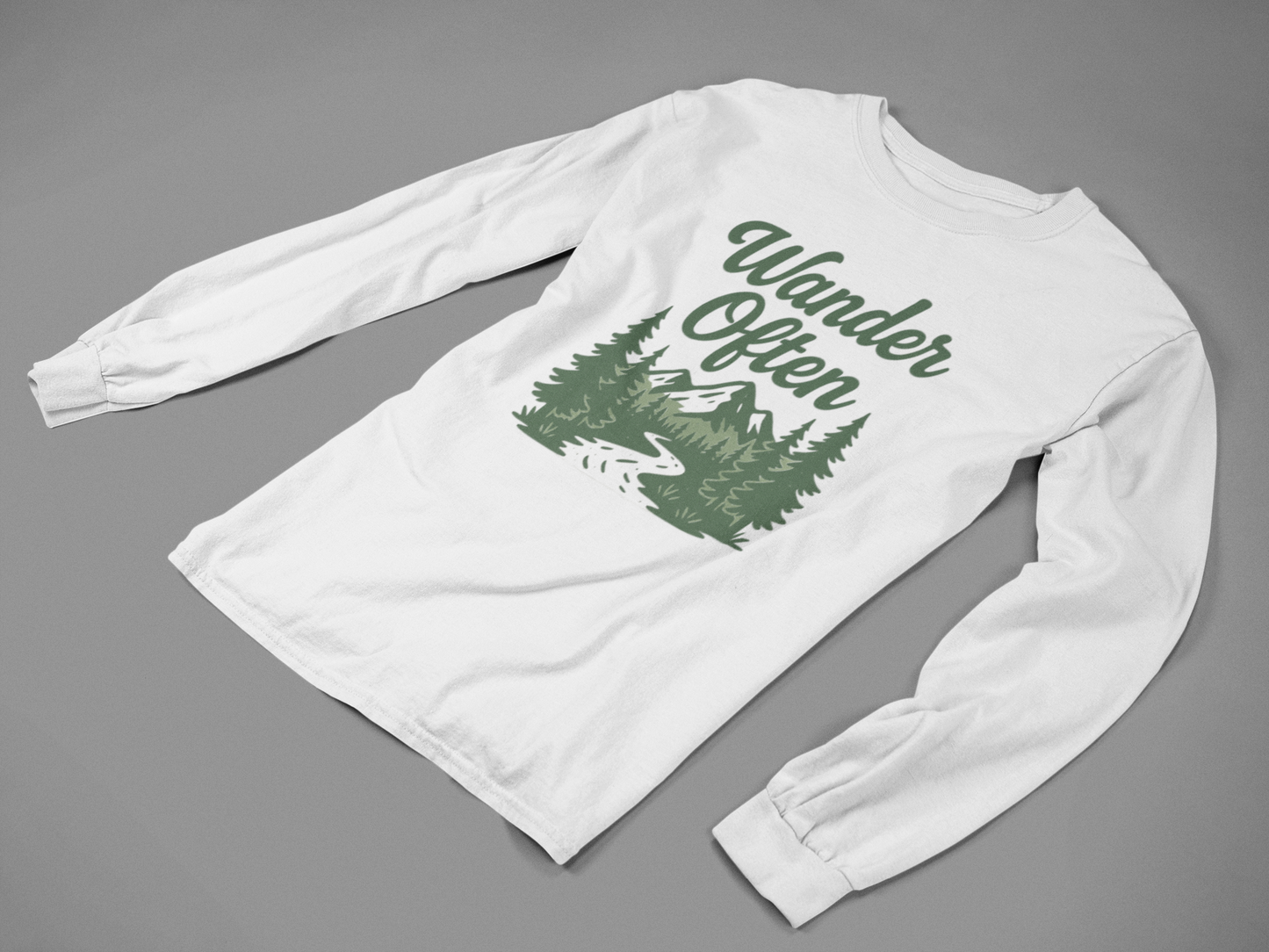 Wander Often Shirt | Hiking Long Sleeve Tee | Nature Lover Graphic