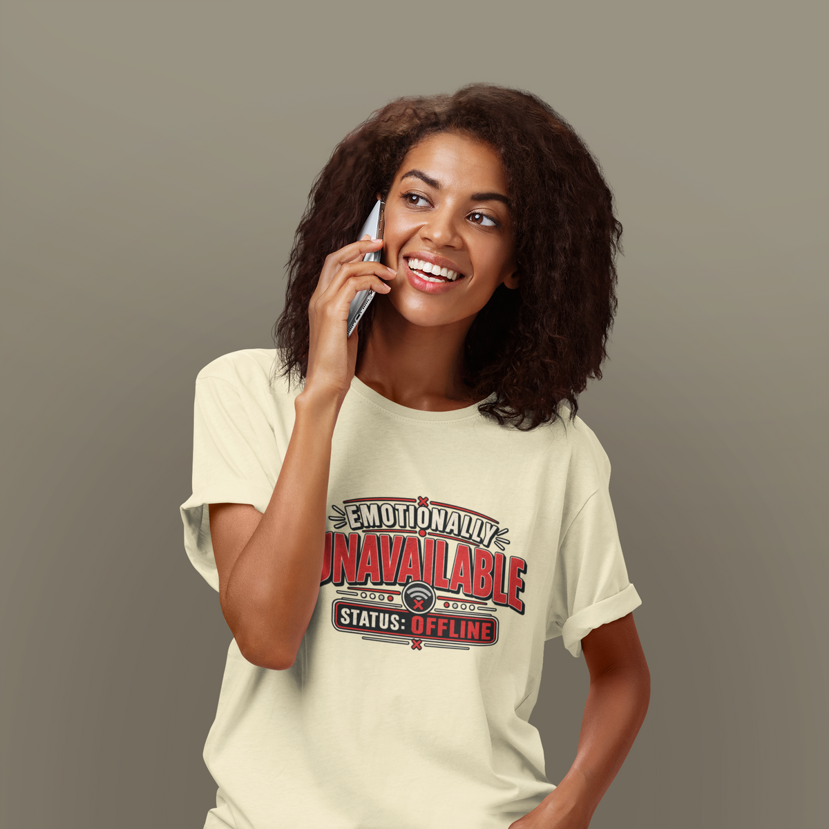 Emotionally Unavailable Status Offline Shirt | Funny Sarcastic Graphic Tee