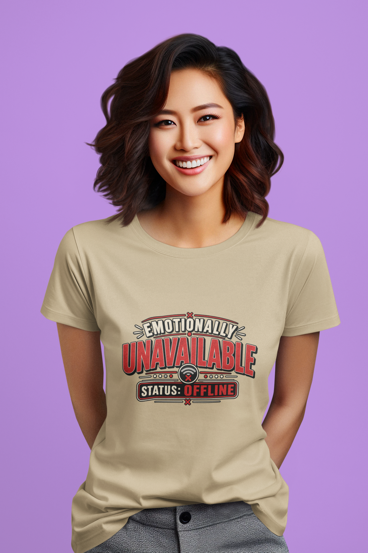 Emotionally Unavailable Status Offline Shirt | Funny Sarcastic Graphic Tee