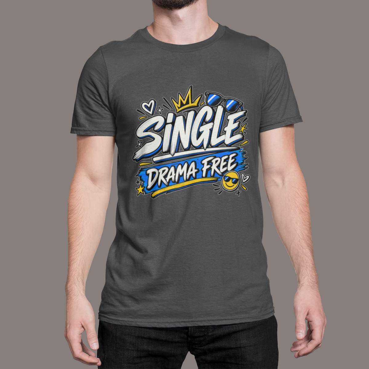 Single Drama Free Shirt | Funny Single Life T-Shirt, Sarcastic Relationship Humor Tee, Unisex Graphic Shirt