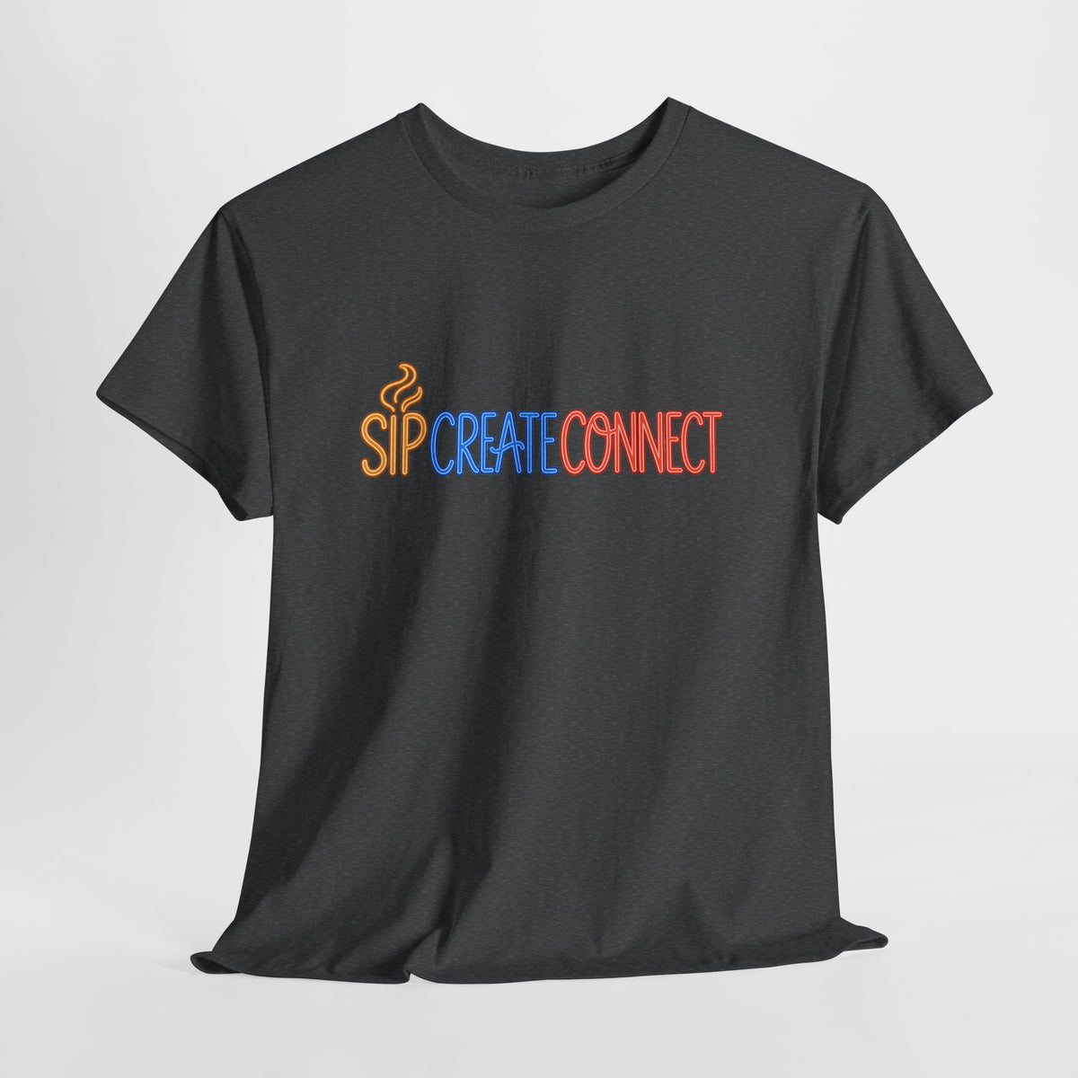Sip Create Connect Shirt | Creative Community Tee | Maker & Artist Graphic T-Shirt