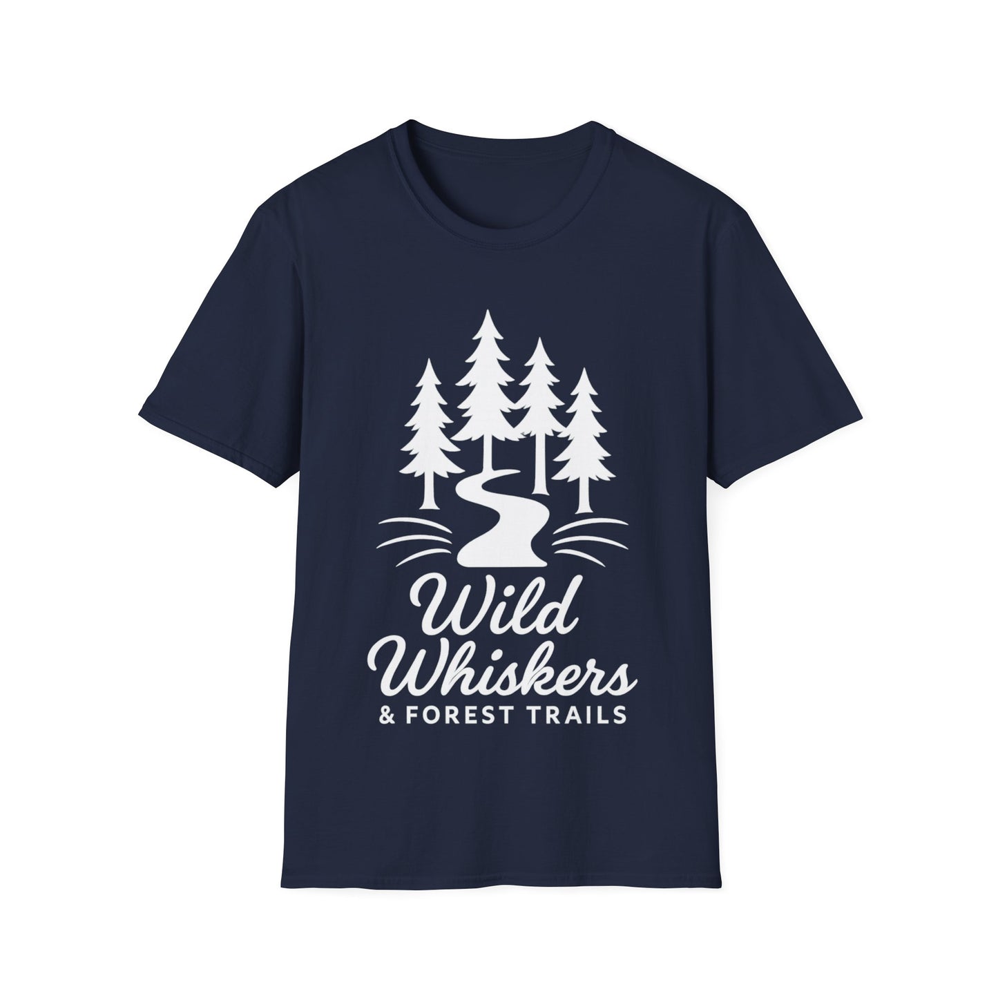 Wild Whiskers Forest Trails T-Shirt, Hiking Shirt, Nature Lover Tee, Camping Graphic Tee, Outdoor Adventure Unisex Shirt