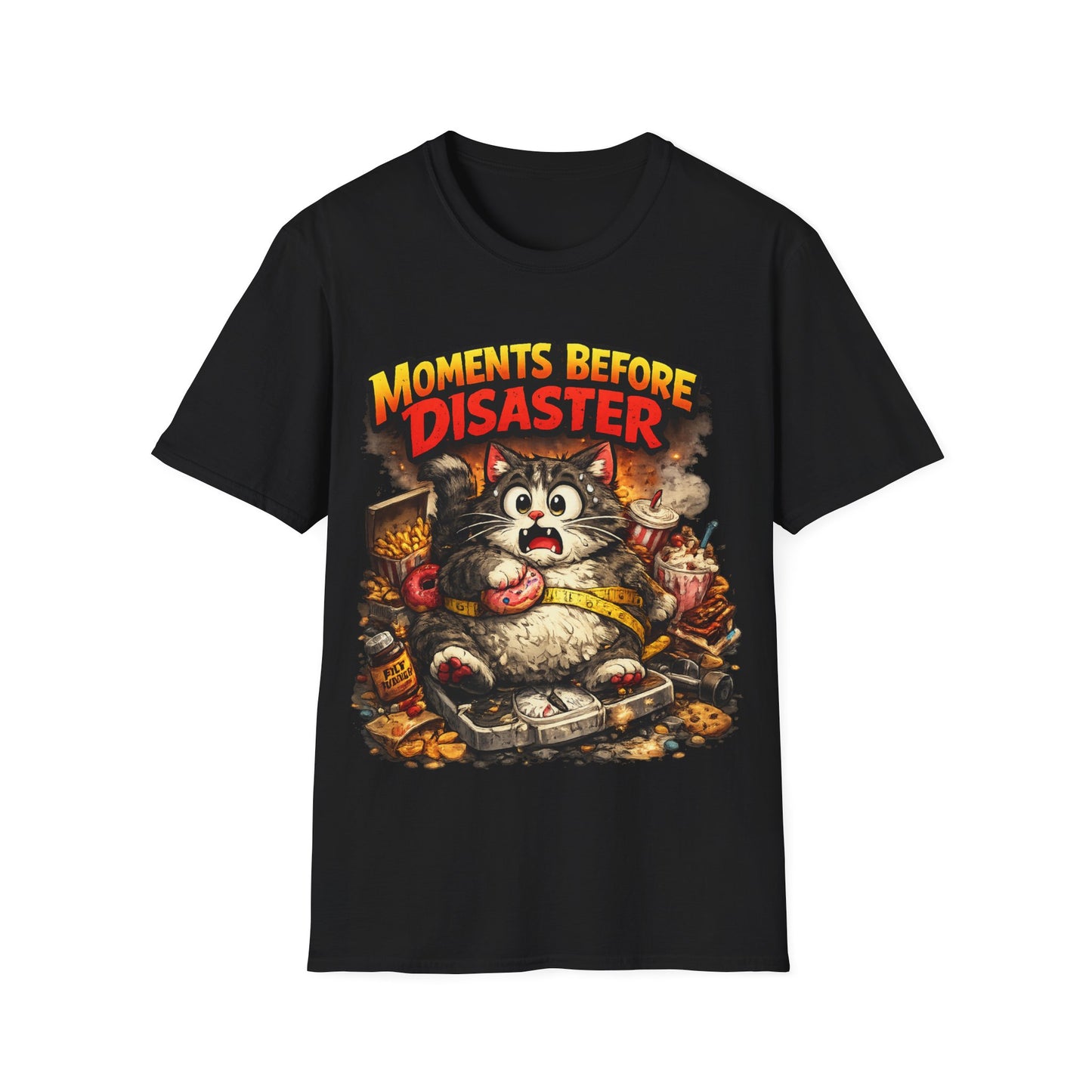 Moments Before Disaster Pet Shirt – Funny Cat | Dog Chaos Tee, Cute Animal Graphic T-Shirt, Vintage Pet Lover Gift
