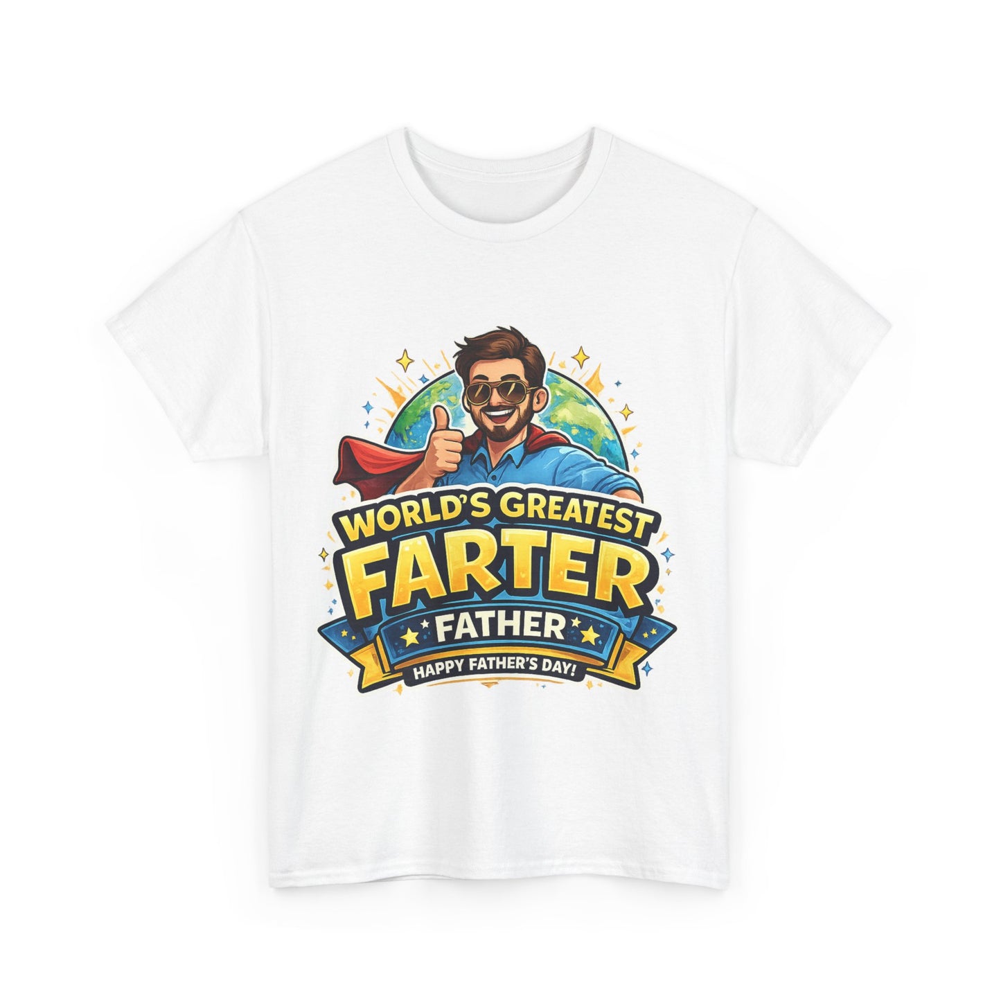 Worlds Greatest Farter Shirt | Funny Fathers Day Gift for Dad | Hilarious Dad Humor Graphic Tee