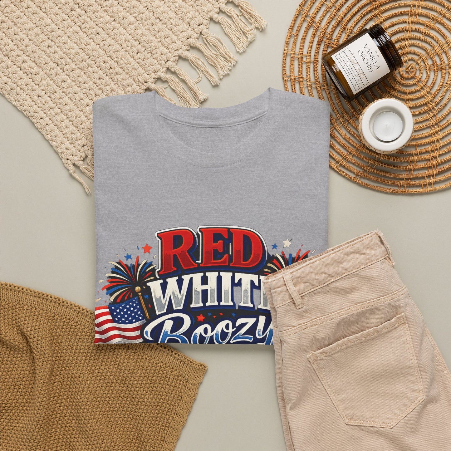 Red White & Boozy T-Shirt | Funny 4th of July Beer Shirt | Patriotic Drinking Tee | Let's Get Lit Independence Day Graphic