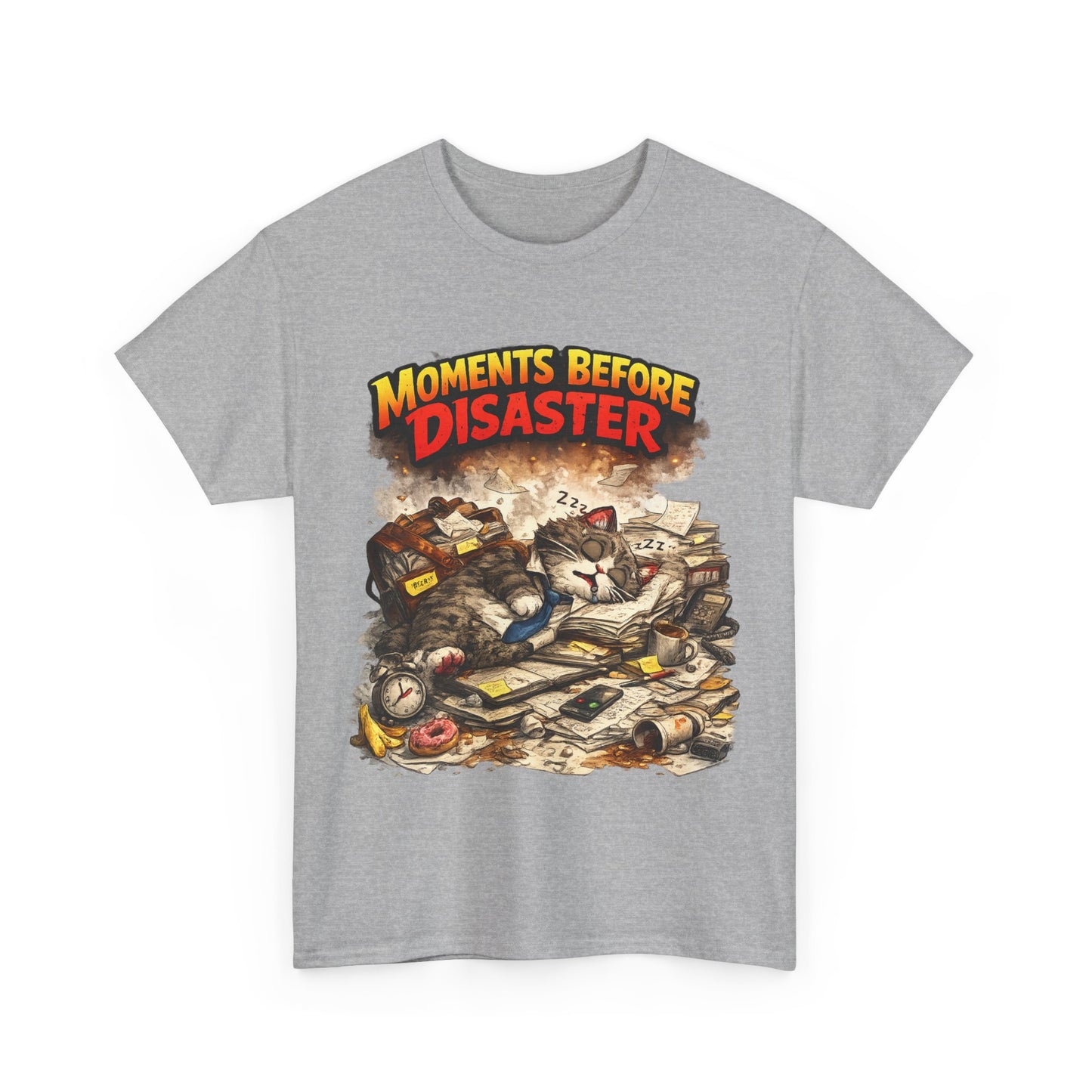 Moments Before Disaster Cat T-Shirt, Funny Cat Lover Tee, Chaos Cat Graphic Shirt, Retro Vintage Cat Tee, Humorous Kitty Gift