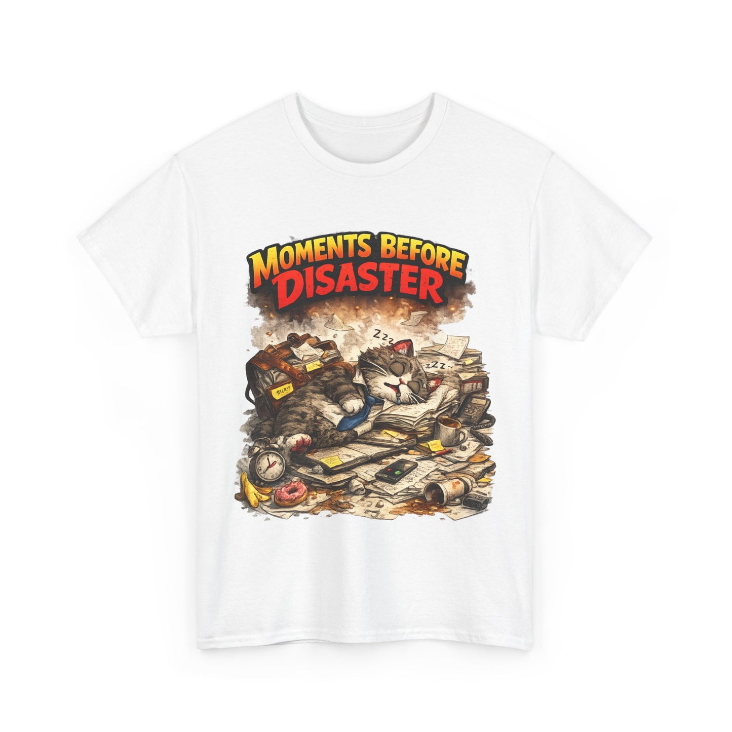 Moments Before Disaster Cat T-Shirt, Funny Cat Lover Tee, Chaos Cat Graphic Shirt, Retro Vintage Cat Tee, Humorous Kitty Gift
