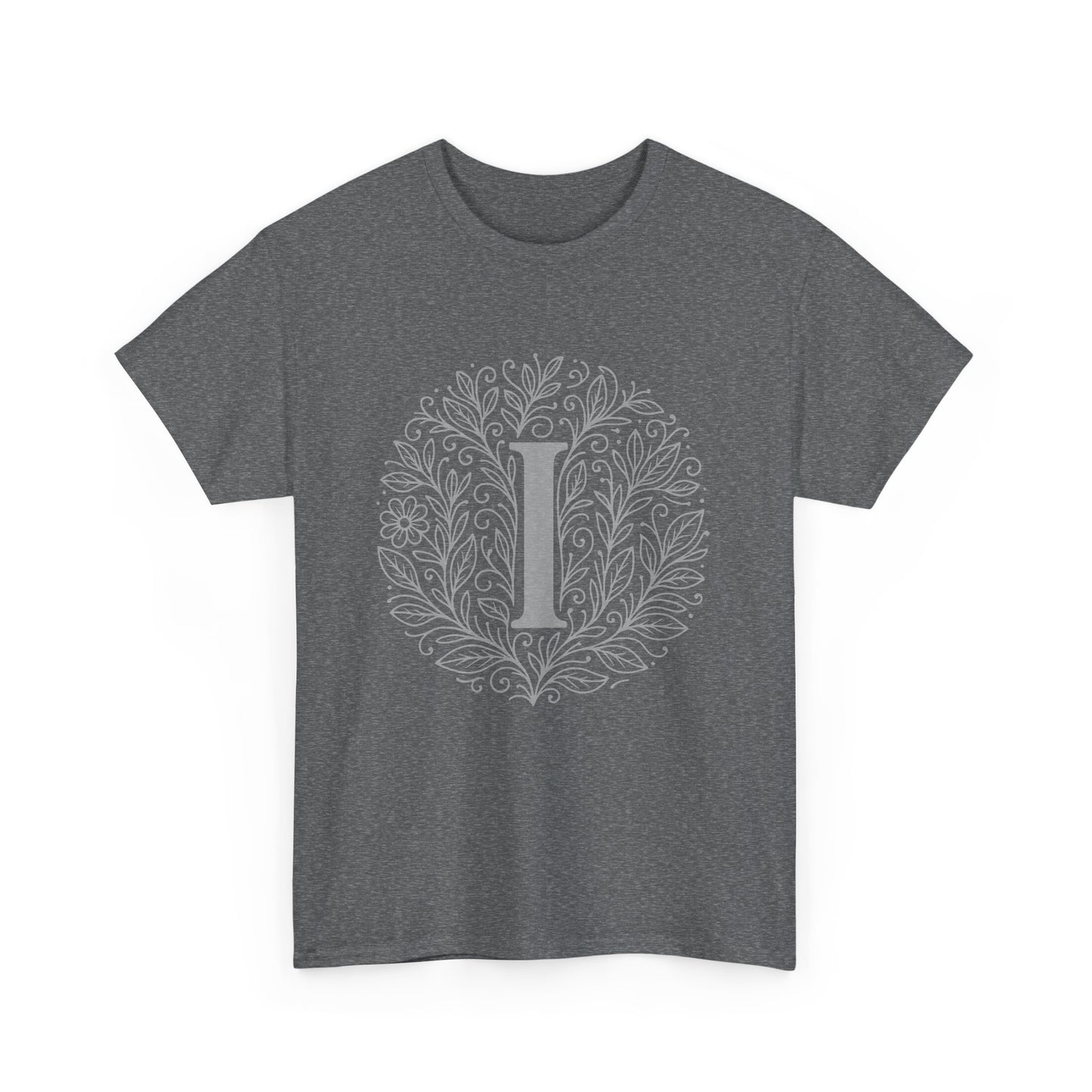 Personalized Initial I Graphic Tee, Unisex Heavy Cotton T-Shirt