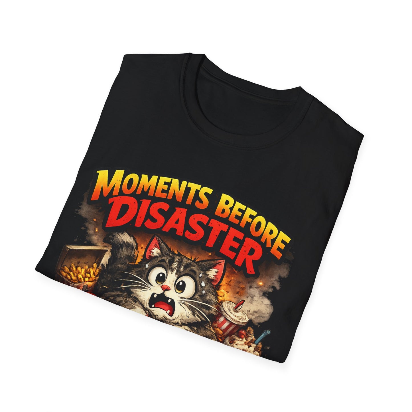 Moments Before Disaster Pet Shirt – Funny Cat | Dog Chaos Tee, Cute Animal Graphic T-Shirt, Vintage Pet Lover Gift