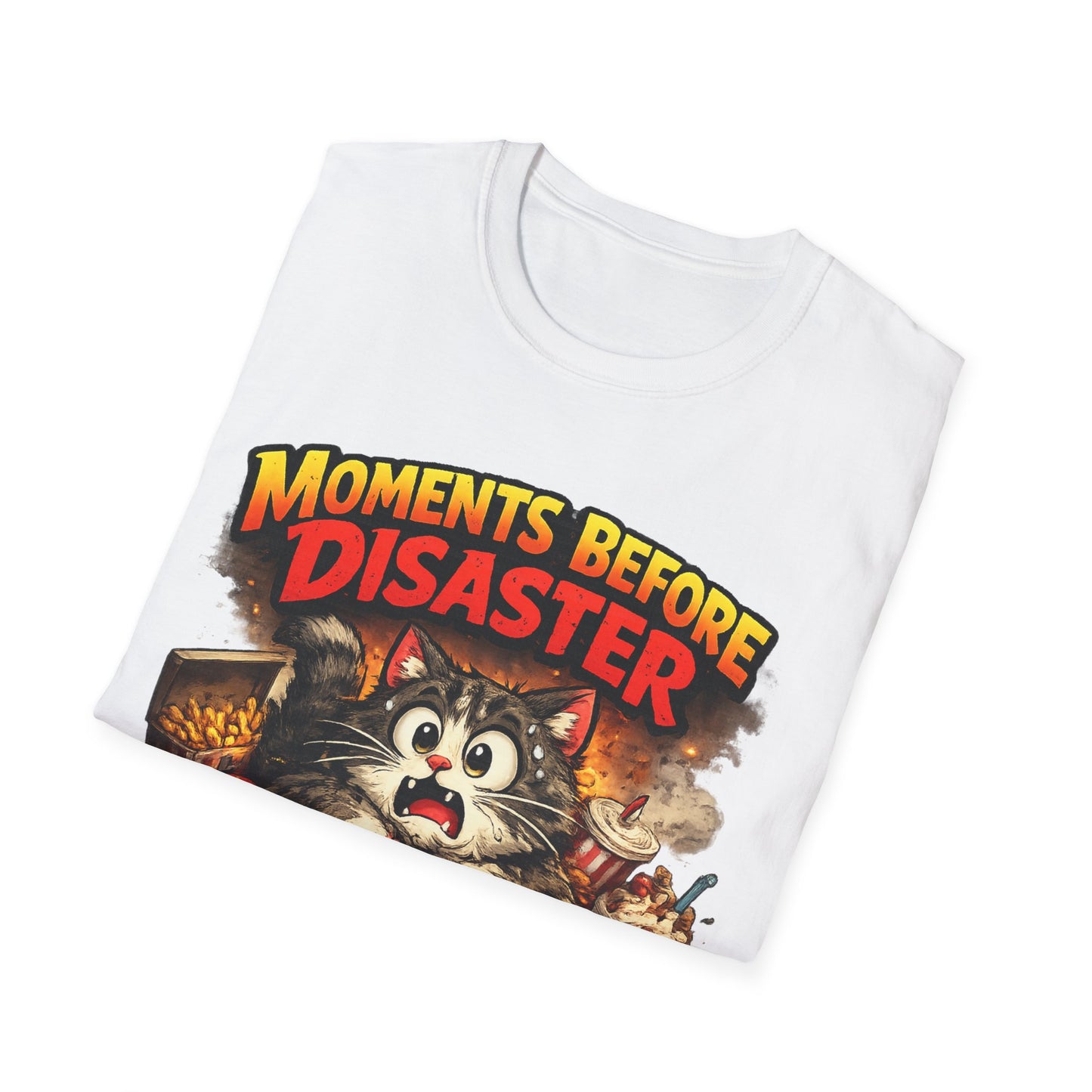 Moments Before Disaster Pet Shirt – Funny Cat | Dog Chaos Tee, Cute Animal Graphic T-Shirt, Vintage Pet Lover Gift