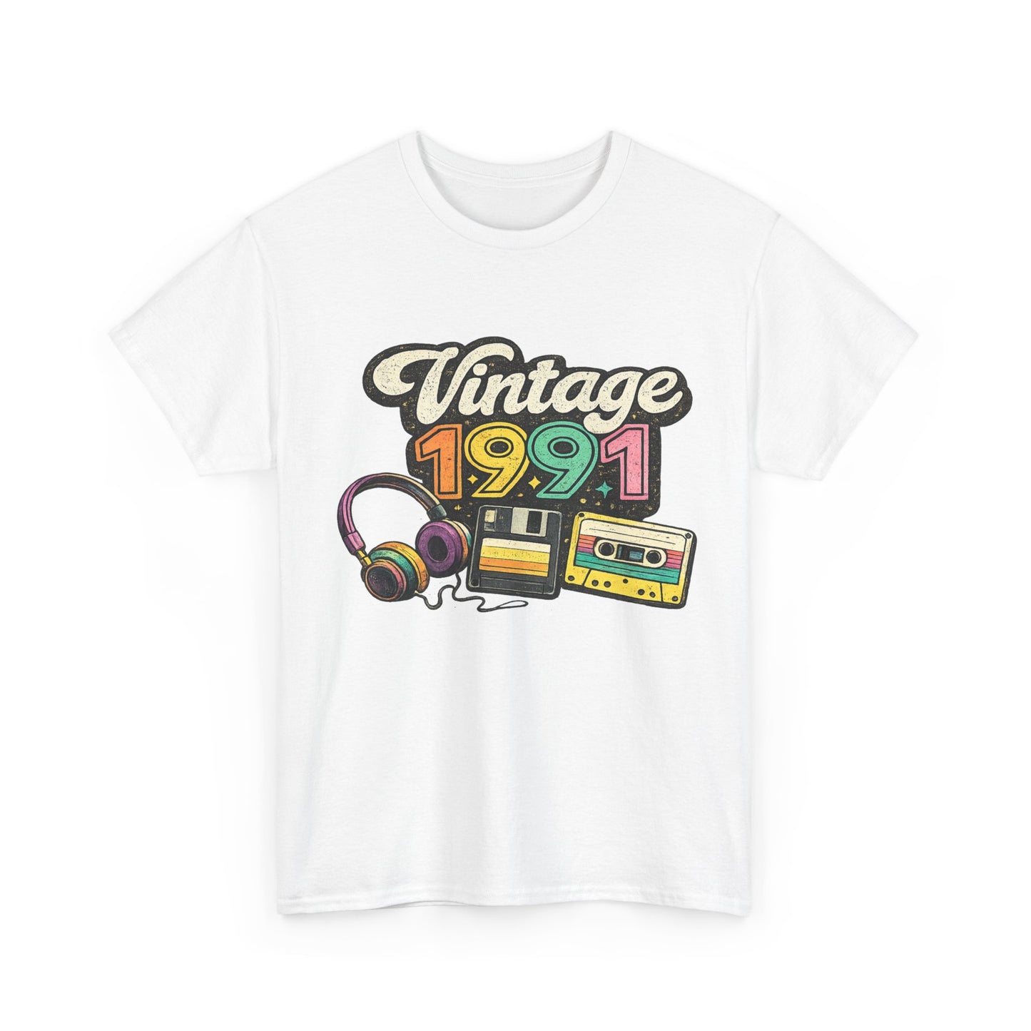 Made in 1991 Totally Rad T-Shirt | Retro 90s Birth Year Shirt | 1991 Birthday Gift Tee