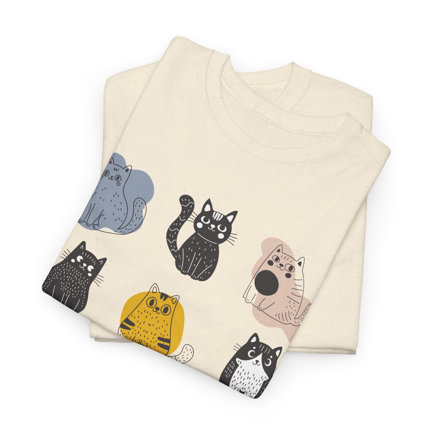 Cute Cat Mood Board T-Shirt, Funny Cat Graphic Tee, Kawaii Cat Faces Shirt, Cozy Unisex Cat Lover Gift