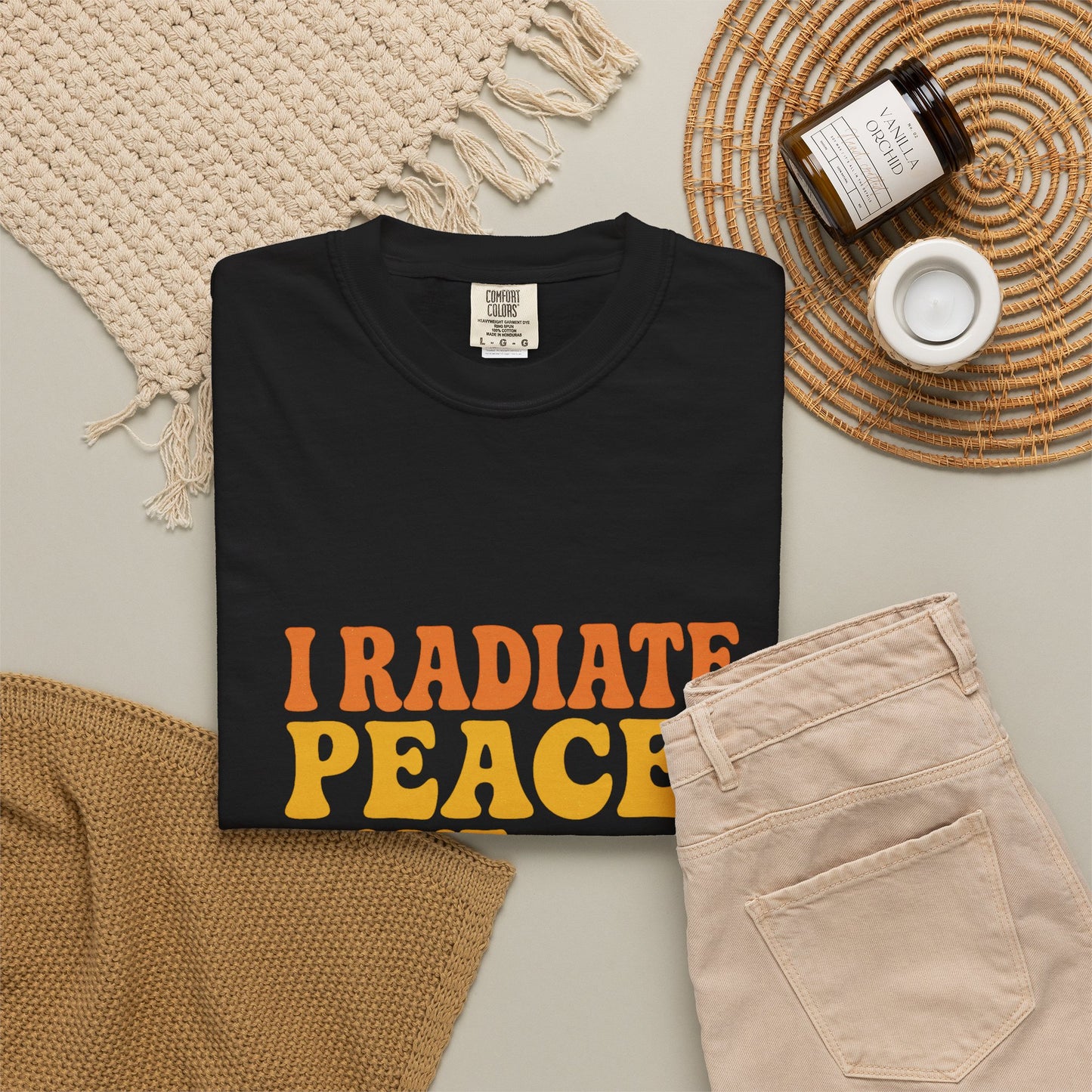 Peace Love Grooviness T-Shirt – Retro Hippie Graphic Tee, Boho Festival Shirt, Positive Vibes Unisex Gift