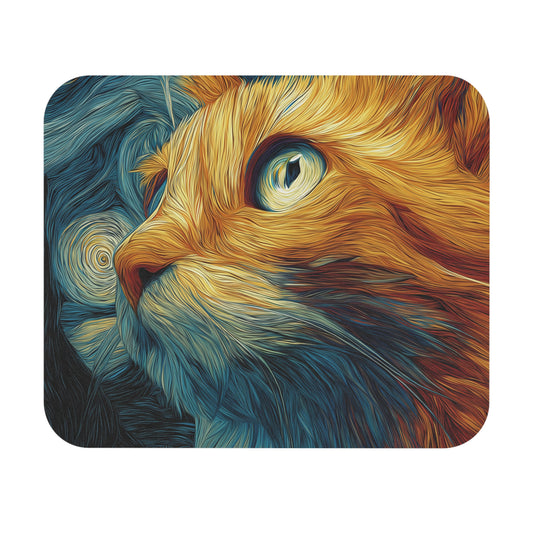 Artistic Cat Mouse Pad – Colorful Cat Design for Home Office Decor | Unique Gift for Cat Lovers, Aesthetic Desk Accessory