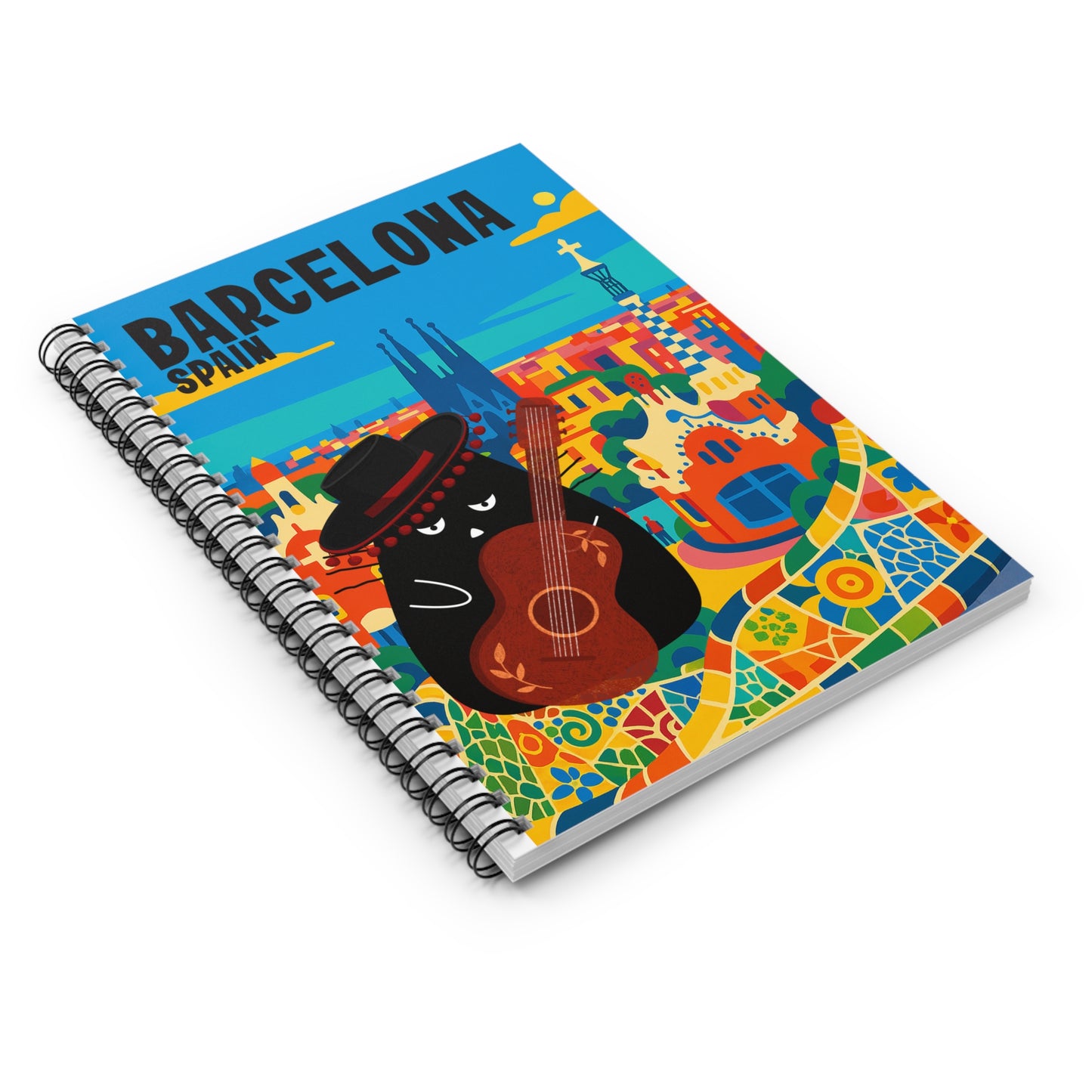Barcelona Spiral Notebook – Travel Journal Gift, Art-Inspired Stationery, Ruled Pages for Students, Writers & Creatives