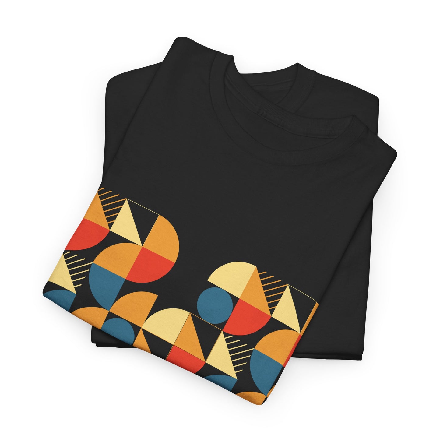 Retro Geometric T-Shirt, Colorful Mid Century Modern Graphic Tee, Abstract Shapes Shirt, Unisex Minimal Art Tee, Hipster Casual Top