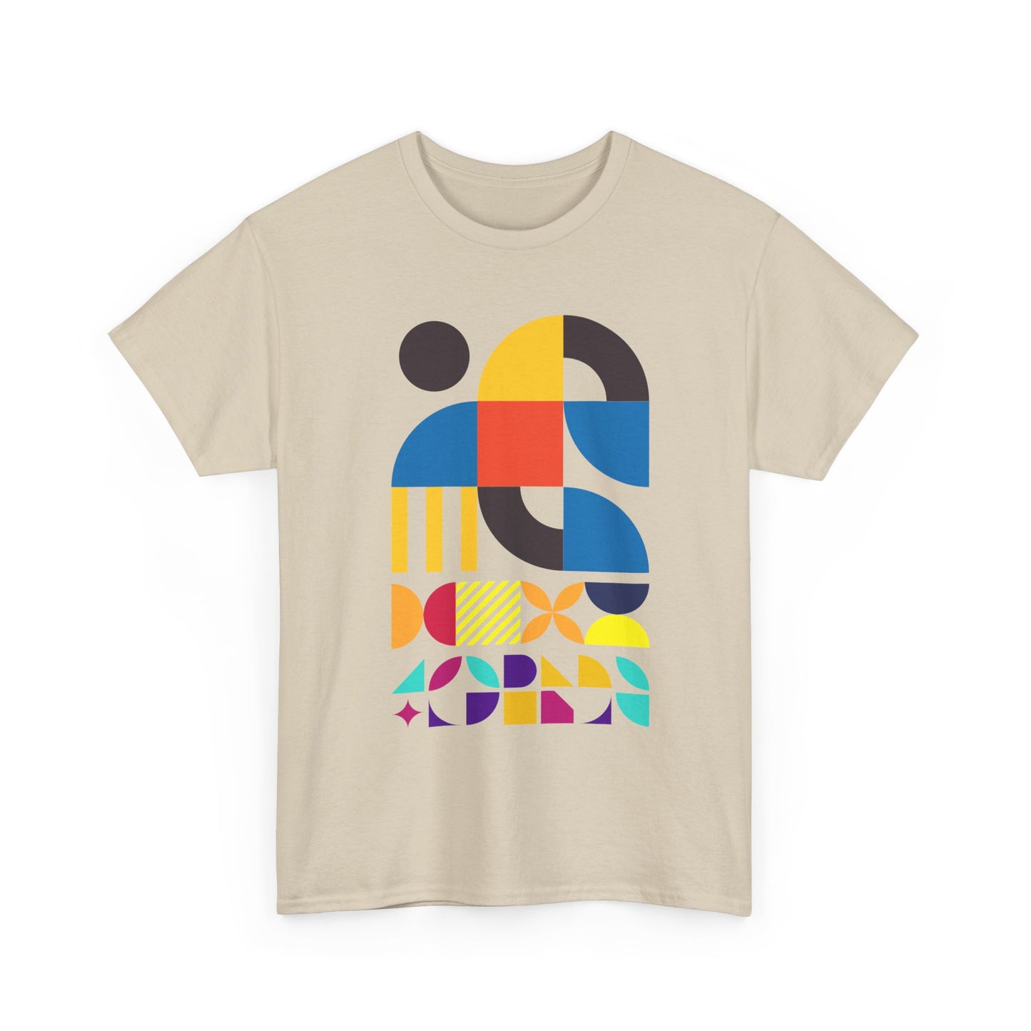 Abstract Geometric Shapes T-Shirt, Mid Century Modern Graphic Tee, Colorful Retro Pattern Shirt, Minimalist Art Unisex Tee, Modern Design Top