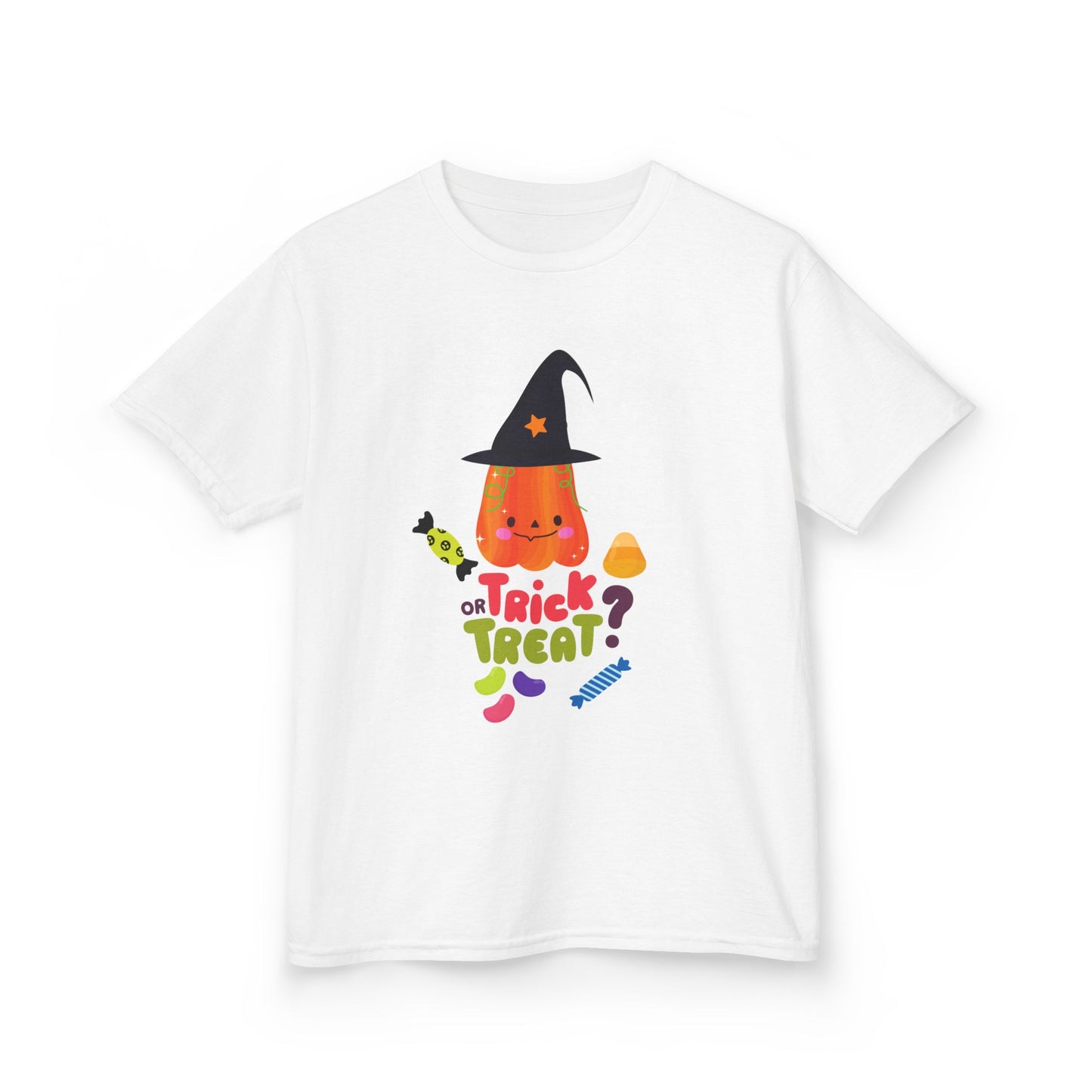 Whimsical Halloween Kids Tee, Trick or Treat Shirt, Fun Kids Costume Top, Holiday Children Apparel, Spooky Halloween T-Shirt
