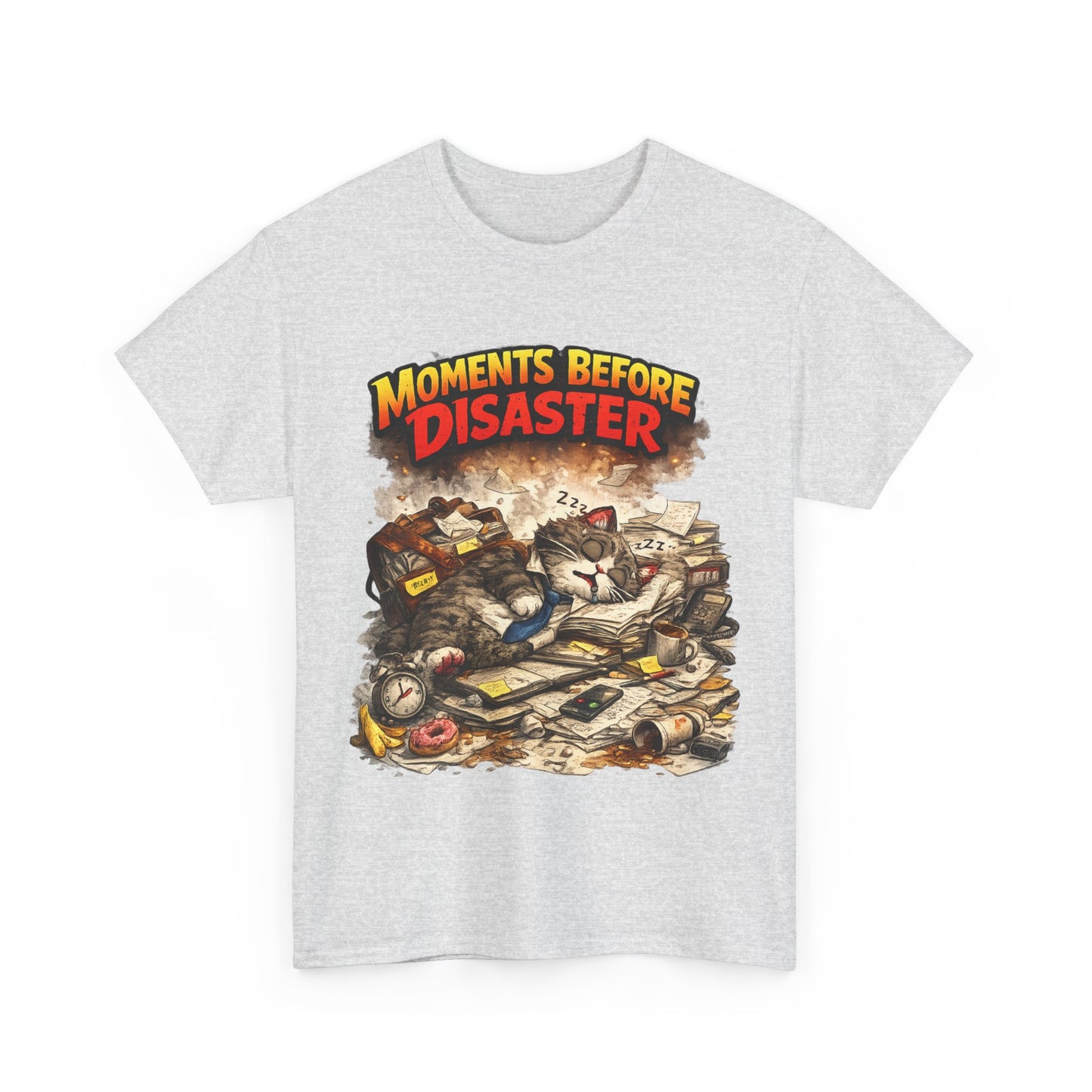 Moments Before Disaster Cat T-Shirt, Funny Cat Lover Tee, Chaos Cat Graphic Shirt, Retro Vintage Cat Tee, Humorous Kitty Gift