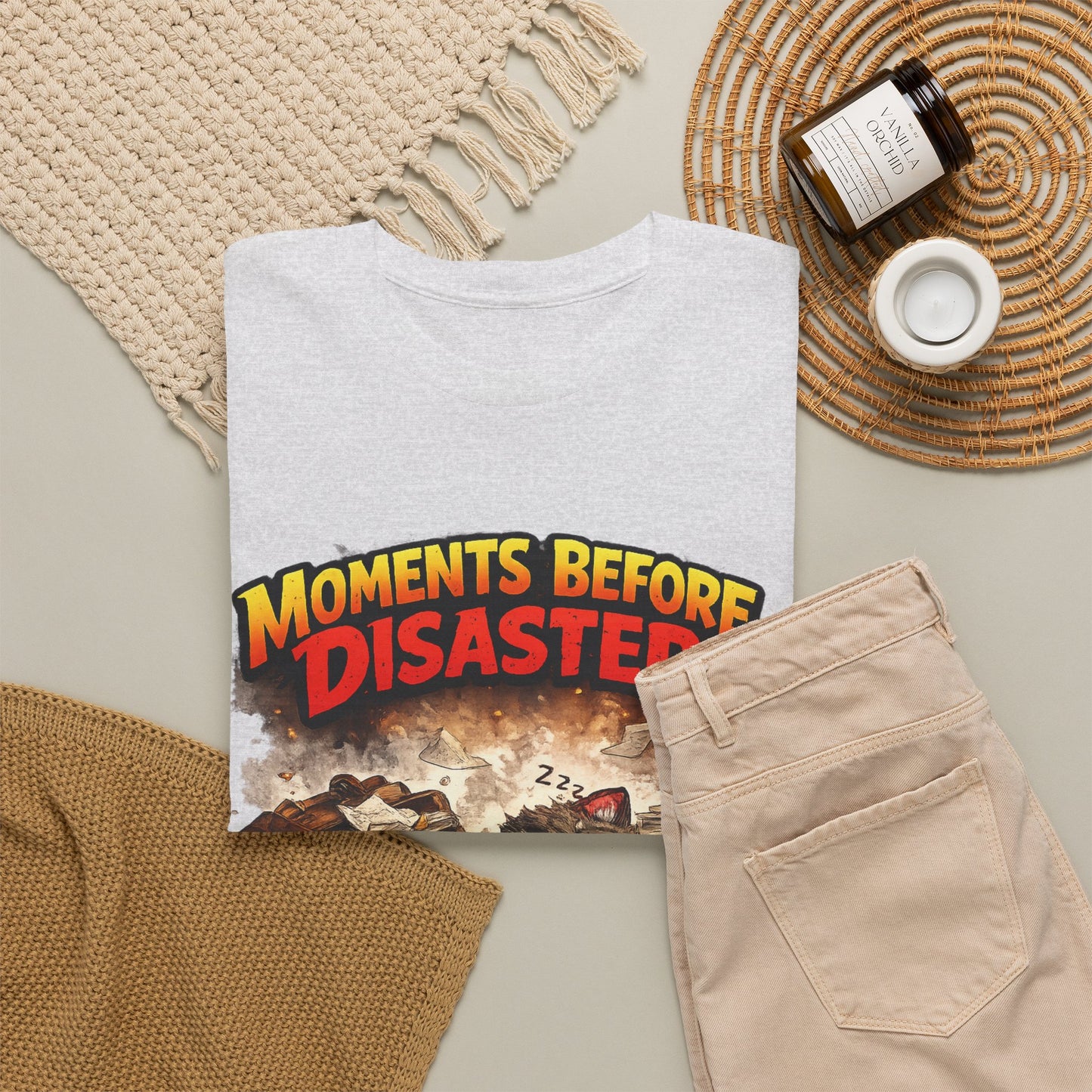 Moments Before Disaster Cat T-Shirt, Funny Cat Lover Tee, Chaos Cat Graphic Shirt, Retro Vintage Cat Tee, Humorous Kitty Gift