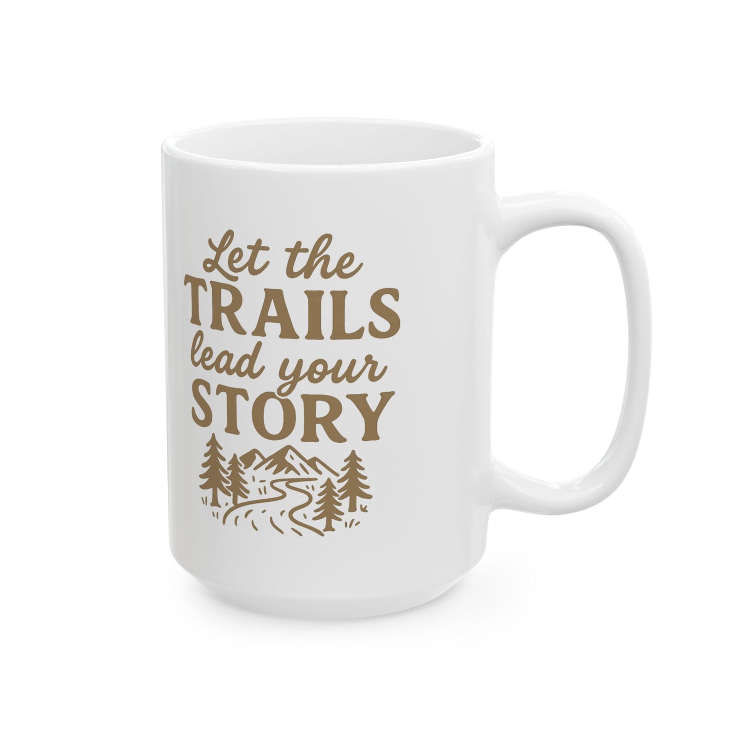 Nature Lover Ceramic Mug Hiking Gift, Outdoor Adventure Coffee Cup