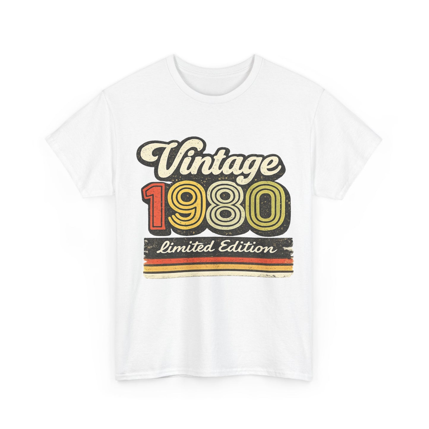 Retro 1980 T-Shirt Born in 1980, Vintage 80s Birthday Shirt, Unisex Graphic Tee Gift