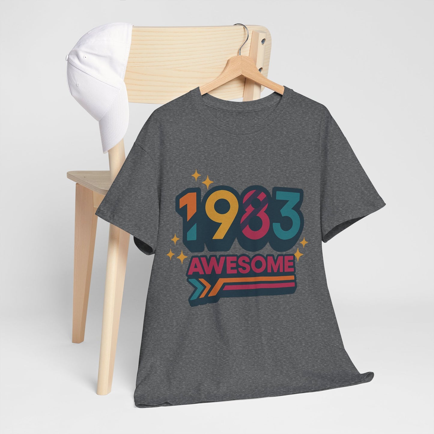 Retro Vibe 1983 T-Shirt Born to Vibe Cotton Tee, Vintage 80s Style Unisex Shirt, Birthday Gift, Casual Everyday Top