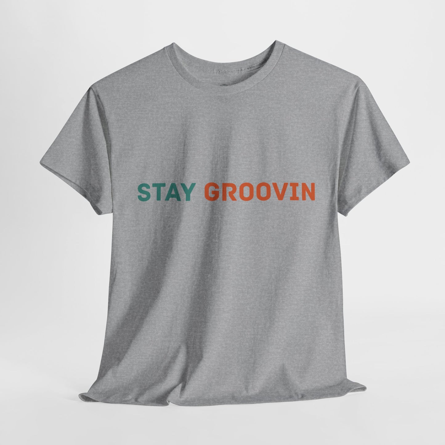 Groove Through Life Tee Unisex Heavy Cotton Graphic Shirt Fun Retro Vibes Casual Comfort Gift for Friends Everyday Style