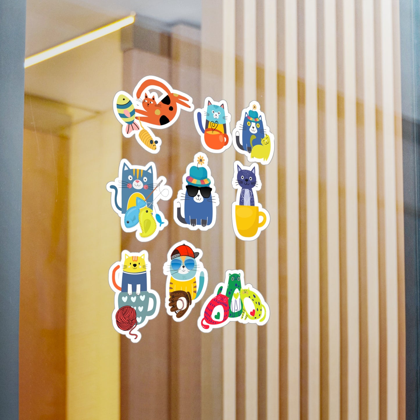 Whimsical Cat Vinyl Stickers | Cute Cat Decals for Laptops, Water Bottles, Scrapbooking, Home Decor, Party Favors & Gifts
