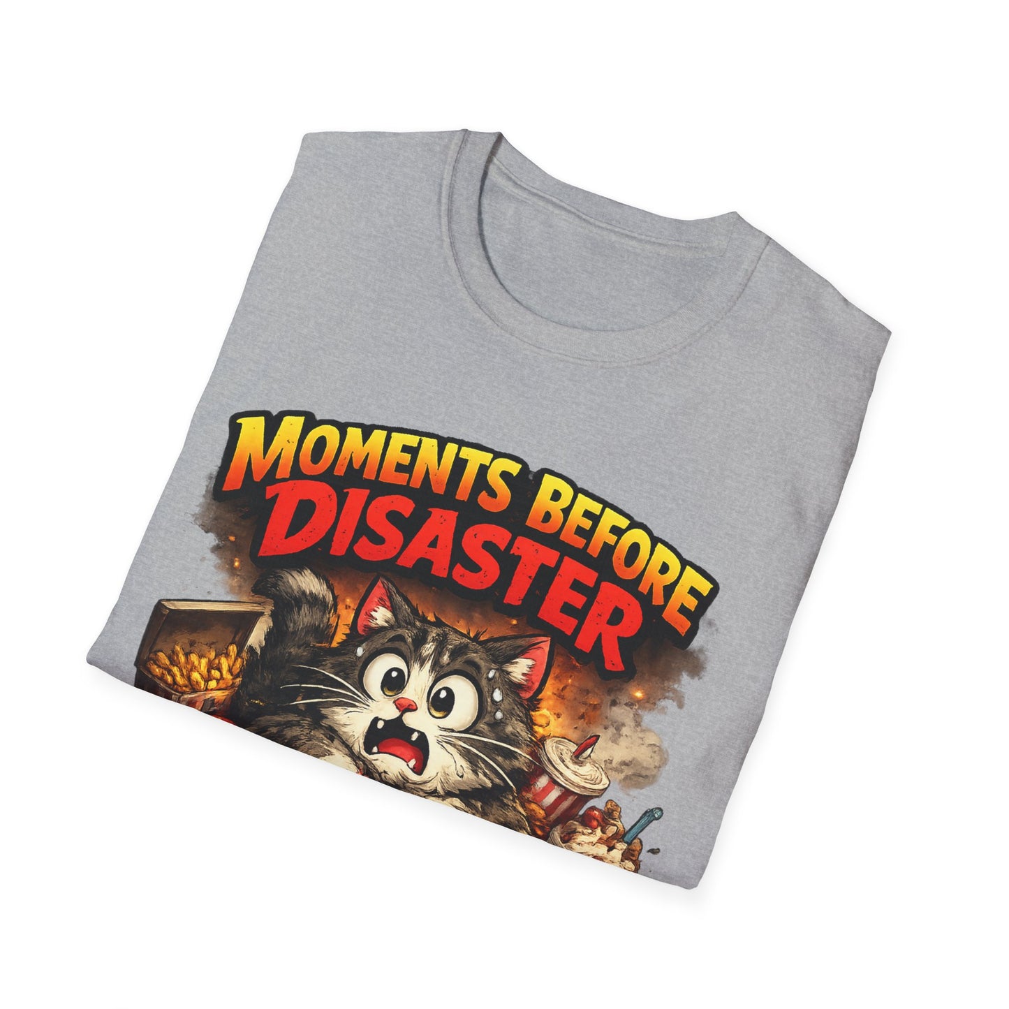 Moments Before Disaster Pet Shirt – Funny Cat | Dog Chaos Tee, Cute Animal Graphic T-Shirt, Vintage Pet Lover Gift