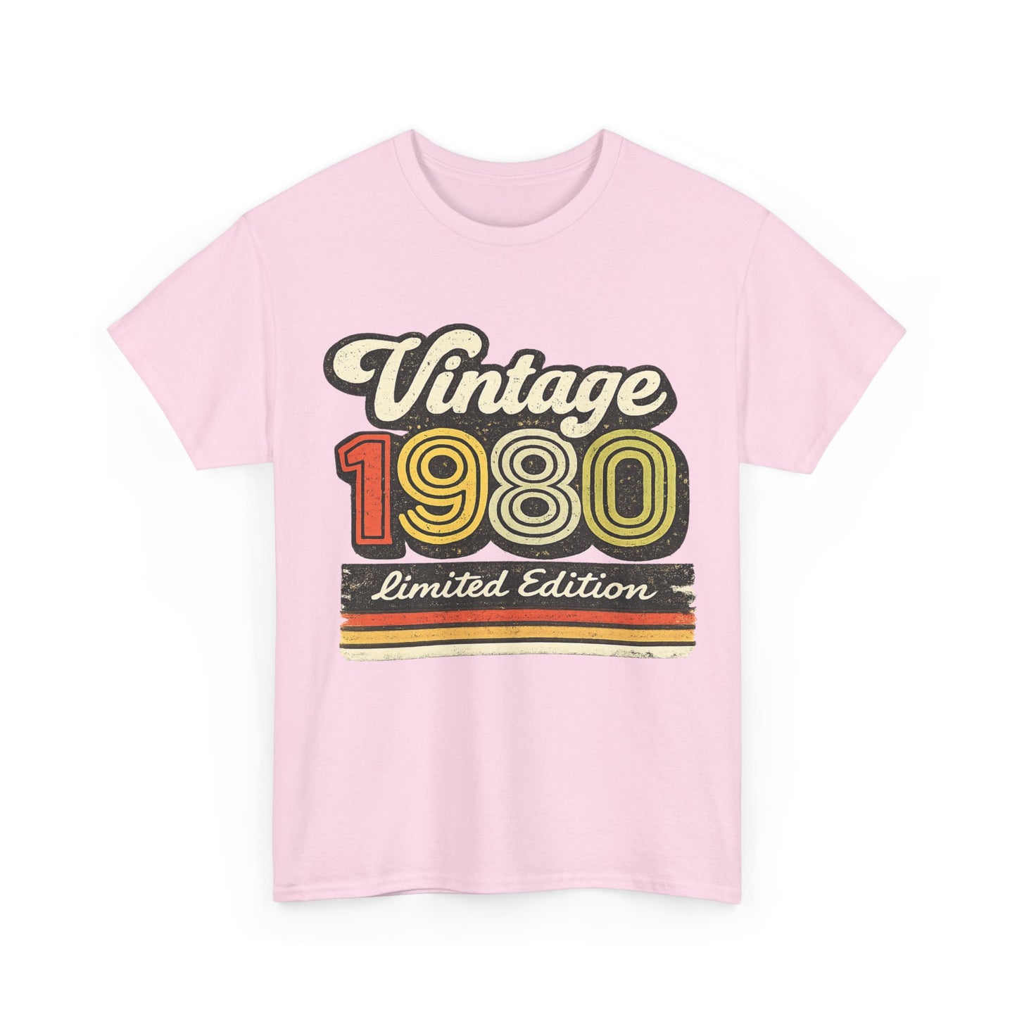 Retro 1980 T-Shirt Born in 1980, Vintage 80s Birthday Shirt, Unisex Graphic Tee Gift