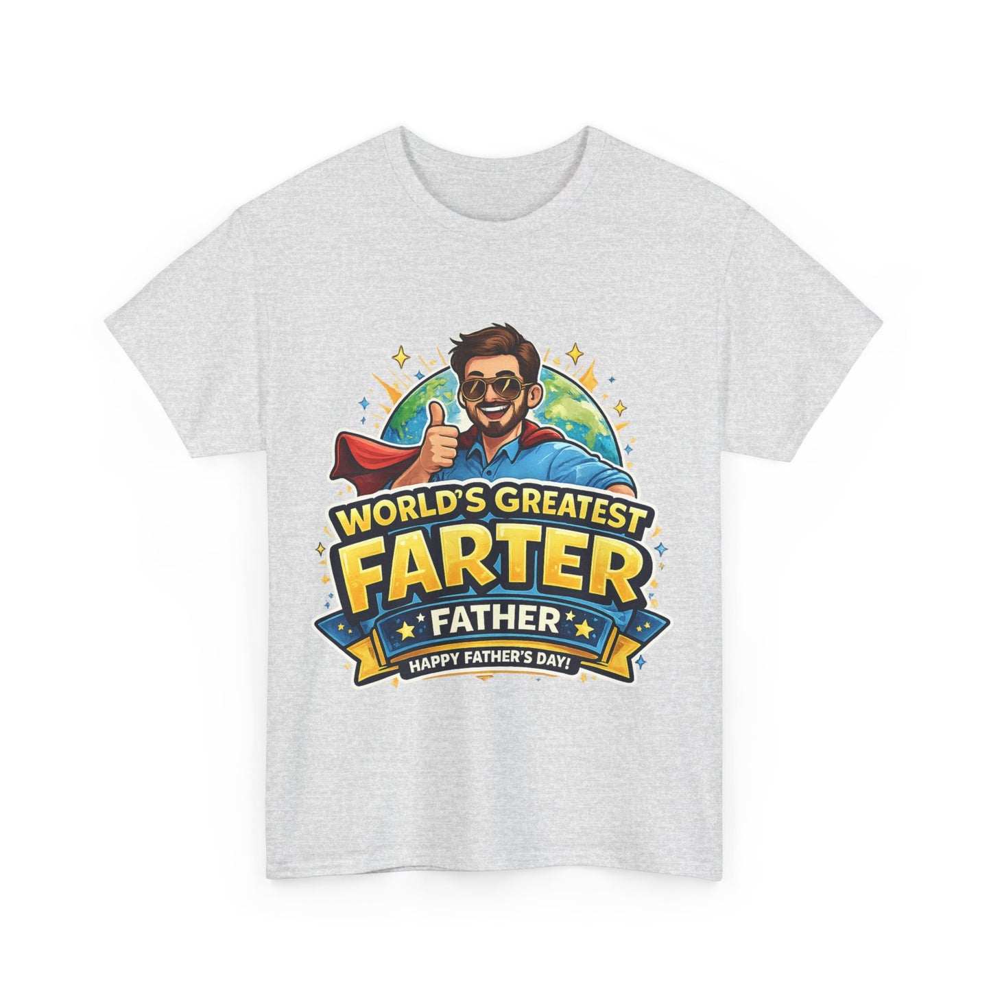 Worlds Greatest Farter Shirt | Funny Fathers Day Gift for Dad | Hilarious Dad Humor Graphic Tee