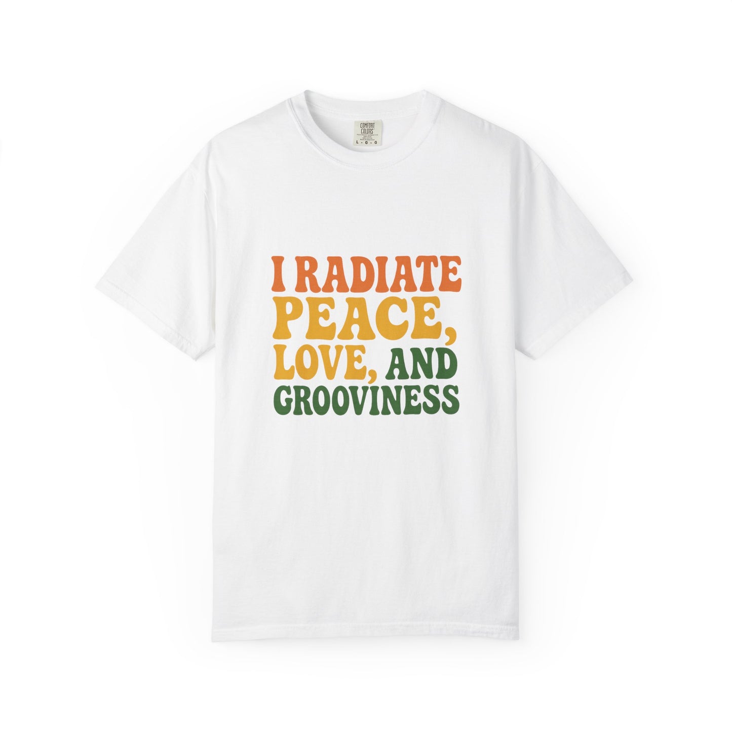 Peace Love Grooviness T-Shirt – Retro Hippie Graphic Tee, Boho Festival Shirt, Positive Vibes Unisex Gift