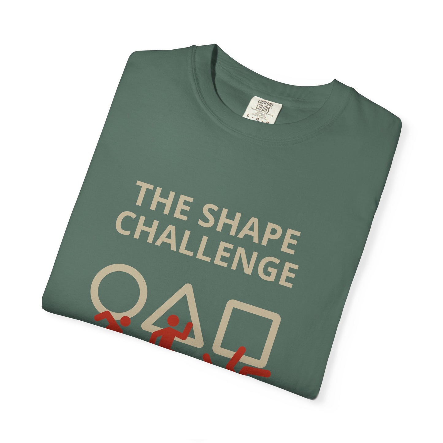 Shape Challenge Korean Game Inspired T-Shirt | Triangle Circle Square Graphic Tee | Front & Back Print Gamer Shirt