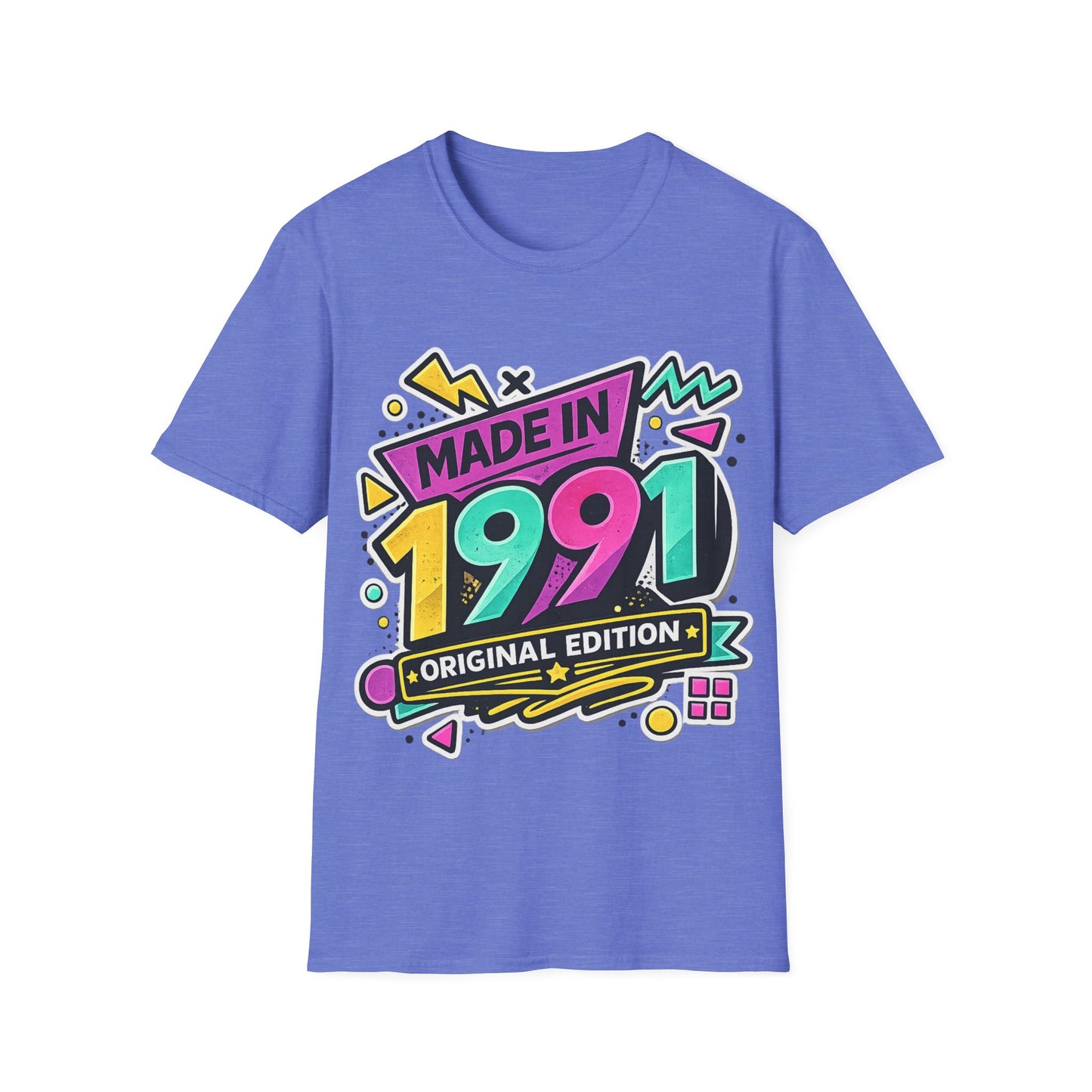 Made in 1991 Totally Rad T-Shirt | Retro 90s Birth Year Shirt | 1991 Birthday Gift Tee