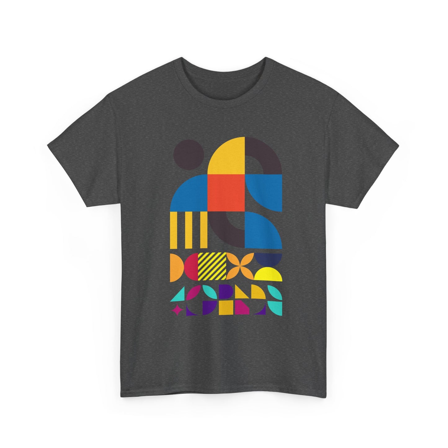 Abstract Geometric Shapes T-Shirt, Mid Century Modern Graphic Tee, Colorful Retro Pattern Shirt, Minimalist Art Unisex Tee, Modern Design Top