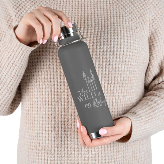 The Wild Is My Refuge – 22oz Insulated Water Bottle | Adventure Gift for Nature Love