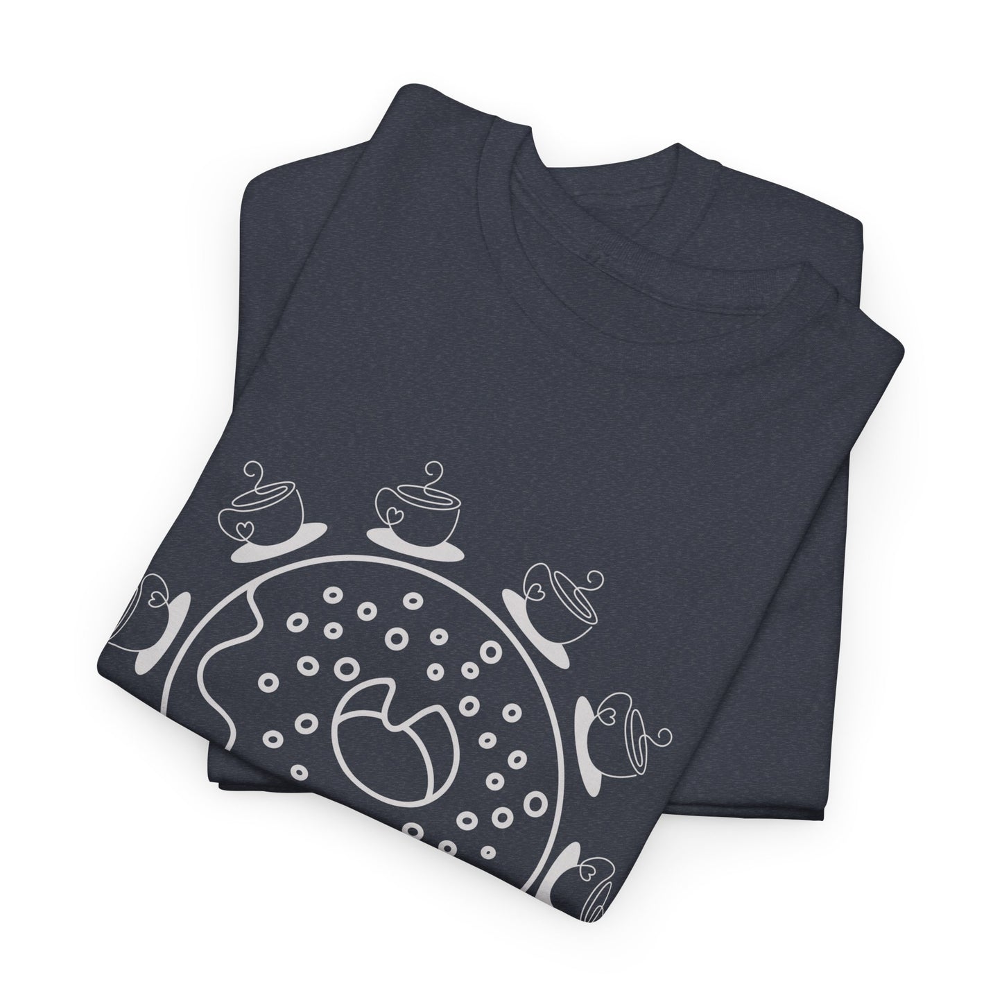 Donut and Coffee T-Shirt, Coffee Lover Shirt, Cute Minimal Line Art Tee, Donut Graphic Tee, Gift for Coffee Lovers