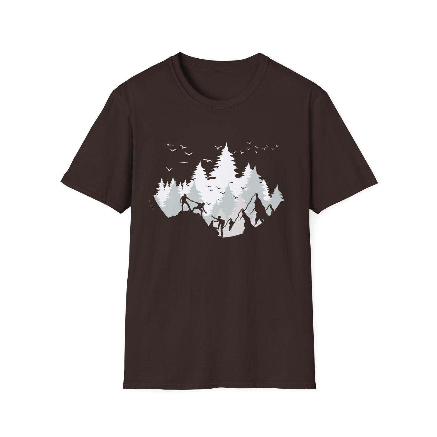 Hiking T-Shirt, Nature Inspired Shirt, Mountain Graphic Tee, Outdoor Adventure Shirt, Gift for Hikers, Unisex Cotton Tee