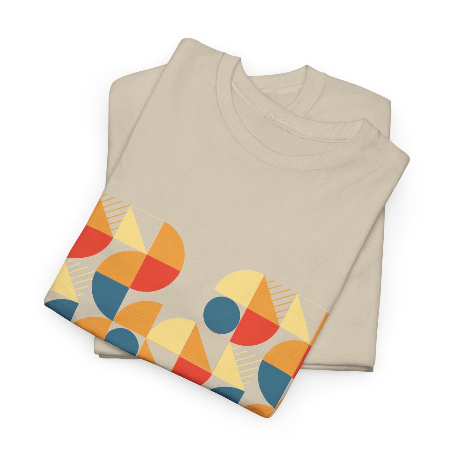 Retro Geometric T-Shirt, Colorful Mid Century Modern Graphic Tee, Abstract Shapes Shirt, Unisex Minimal Art Tee, Hipster Casual Top