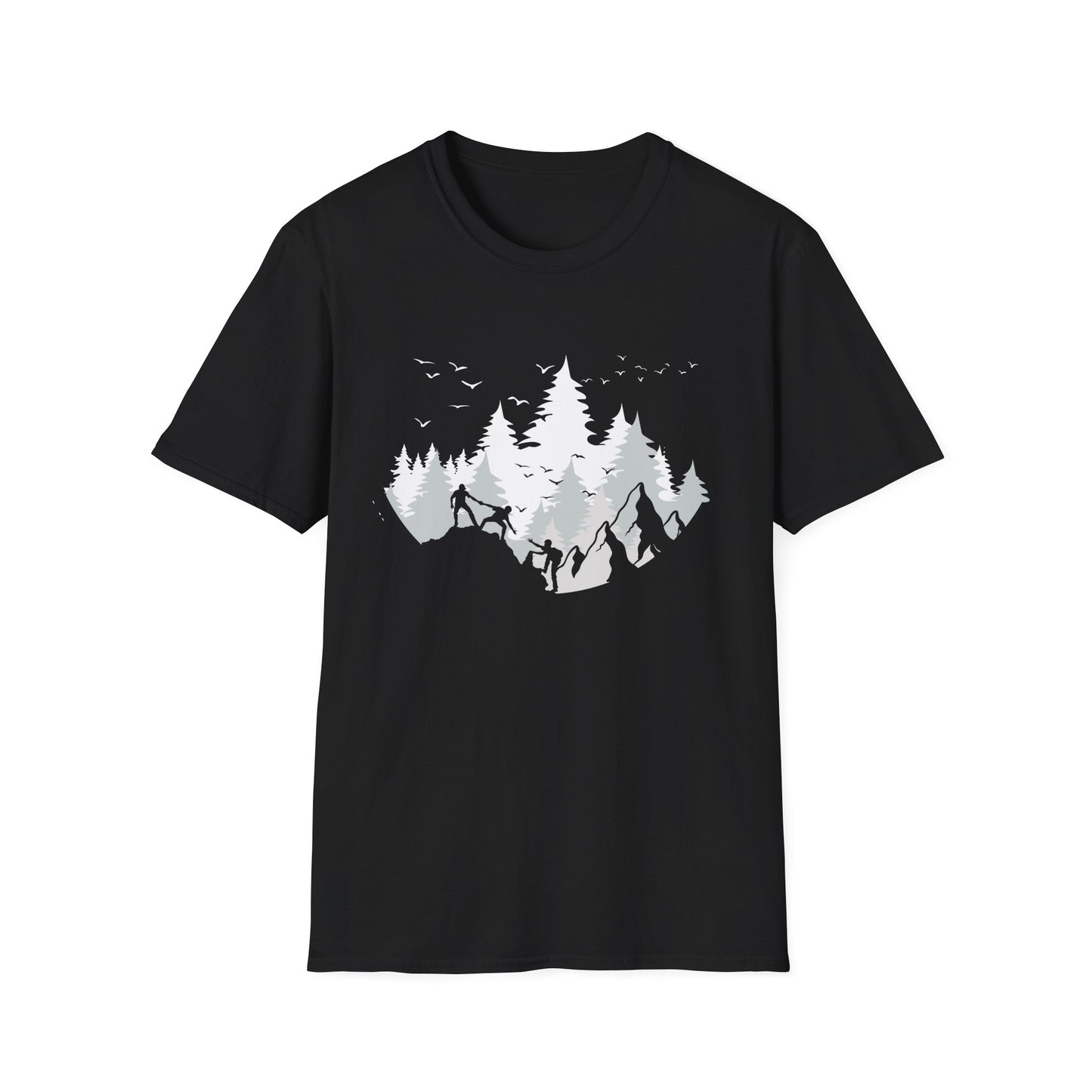 Hiking T-Shirt, Nature Inspired Shirt, Mountain Graphic Tee, Outdoor Adventure Shirt, Gift for Hikers, Unisex Cotton Tee
