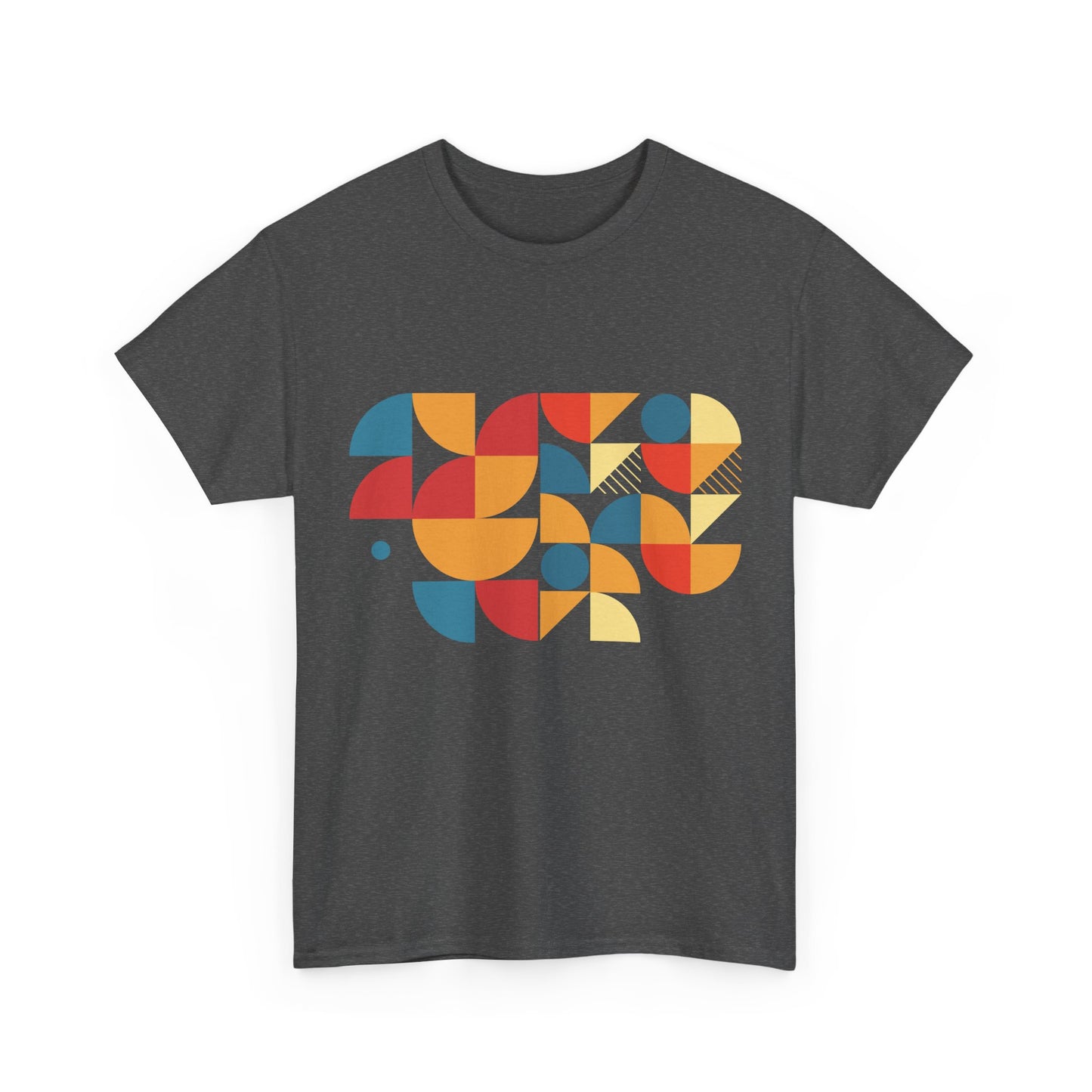 Mid Century Modern Geometric T-Shirt, Retro Abstract Shapes Tee, Color Block Graphic Shirt, Minimalist Art Unisex Tee, Modern Casual Top