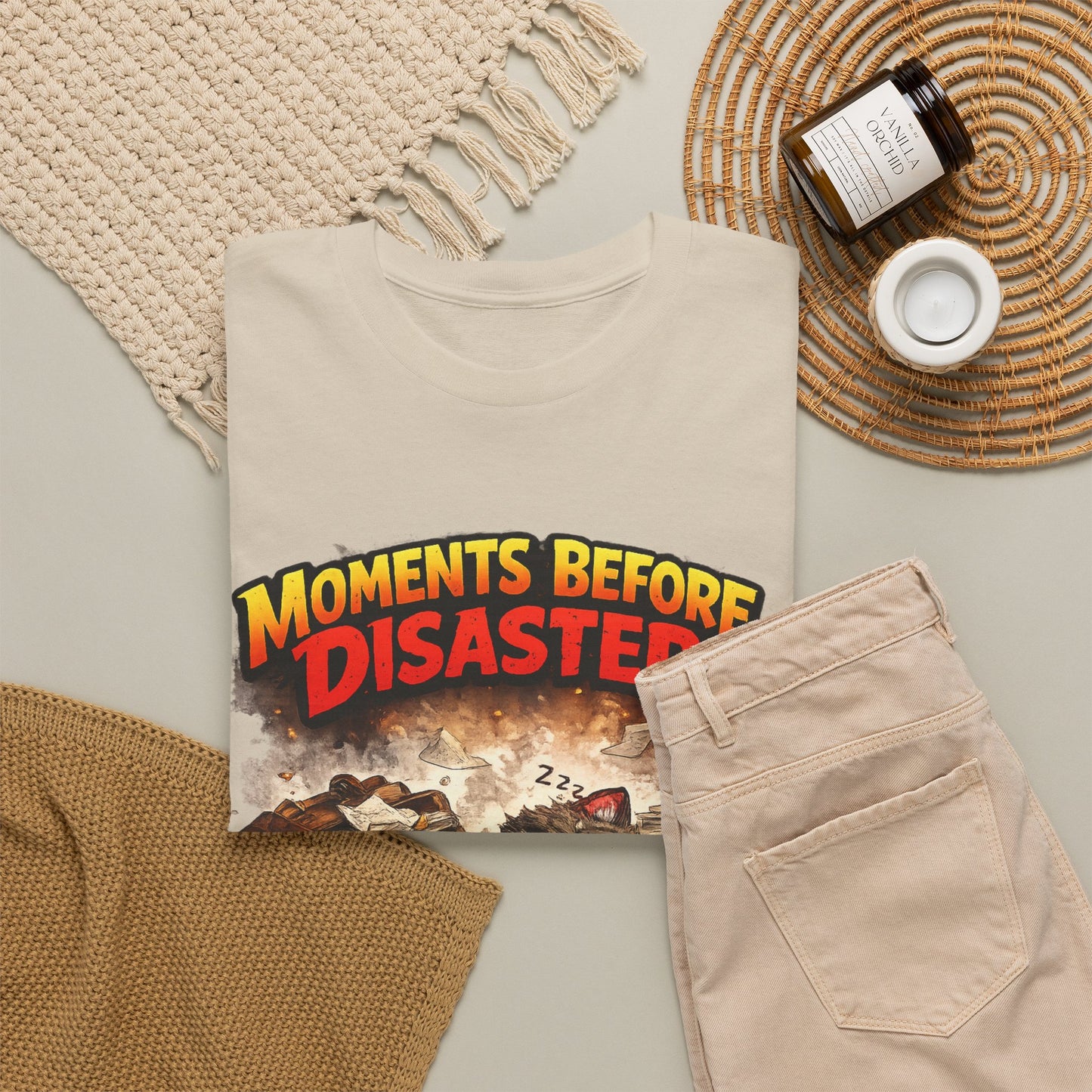 Moments Before Disaster Cat T-Shirt, Funny Cat Lover Tee, Chaos Cat Graphic Shirt, Retro Vintage Cat Tee, Humorous Kitty Gift
