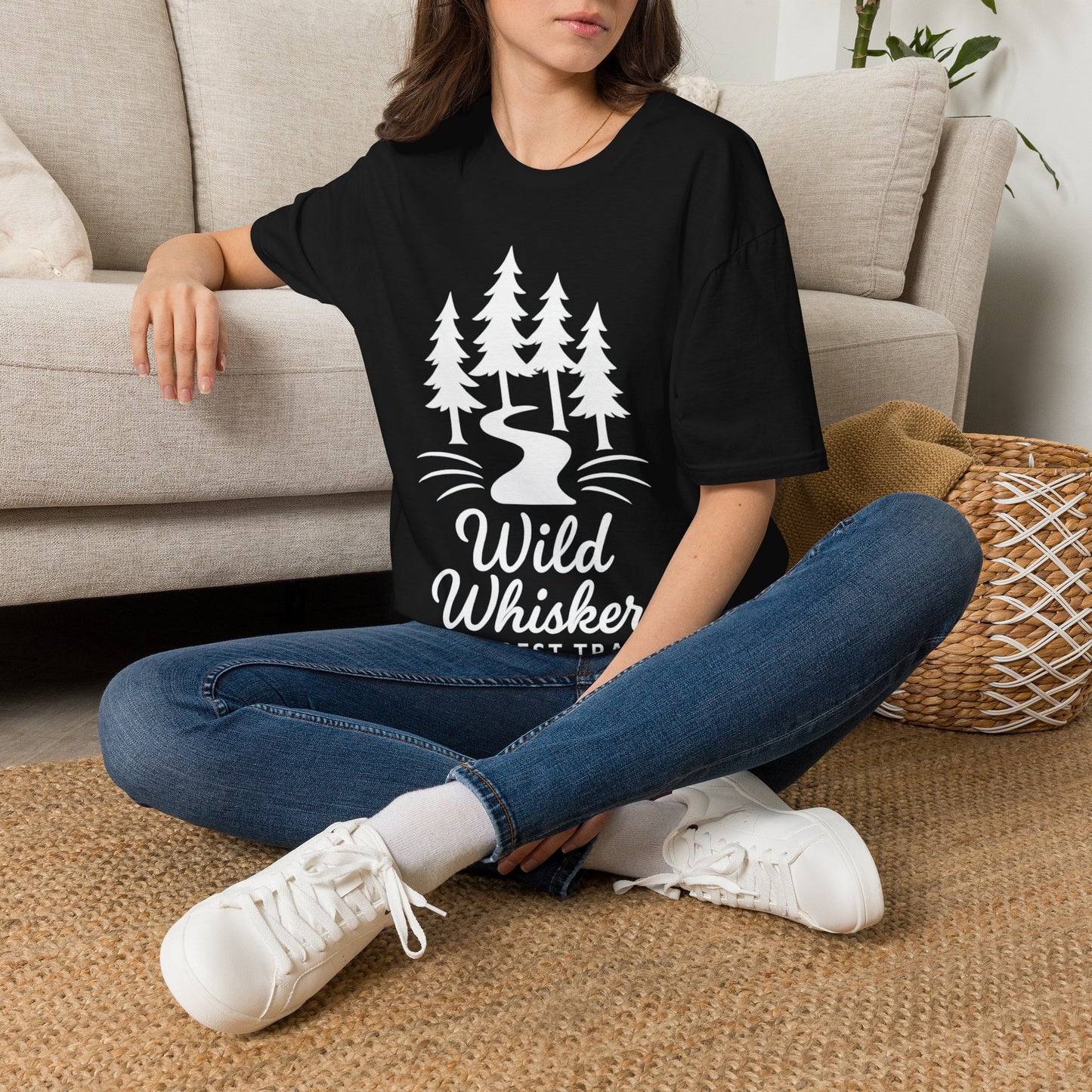 Wild Whiskers Forest Trails T-Shirt, Hiking Shirt, Nature Lover Tee, Camping Graphic Tee, Outdoor Adventure Unisex Shirt