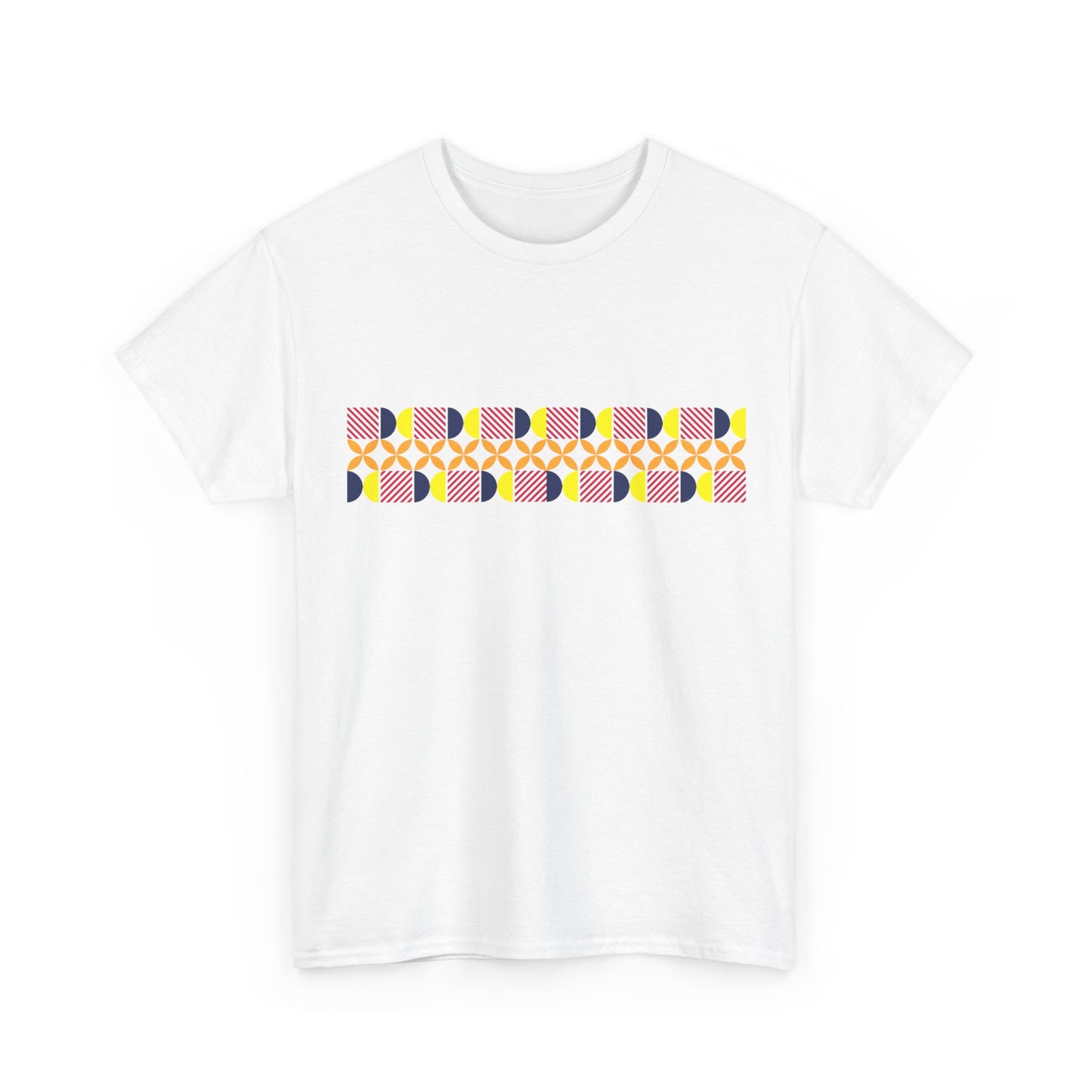 Geometric Pastel Pattern T-Shirt for Men & Women | Retro Abstract Stripe Graphic Tee