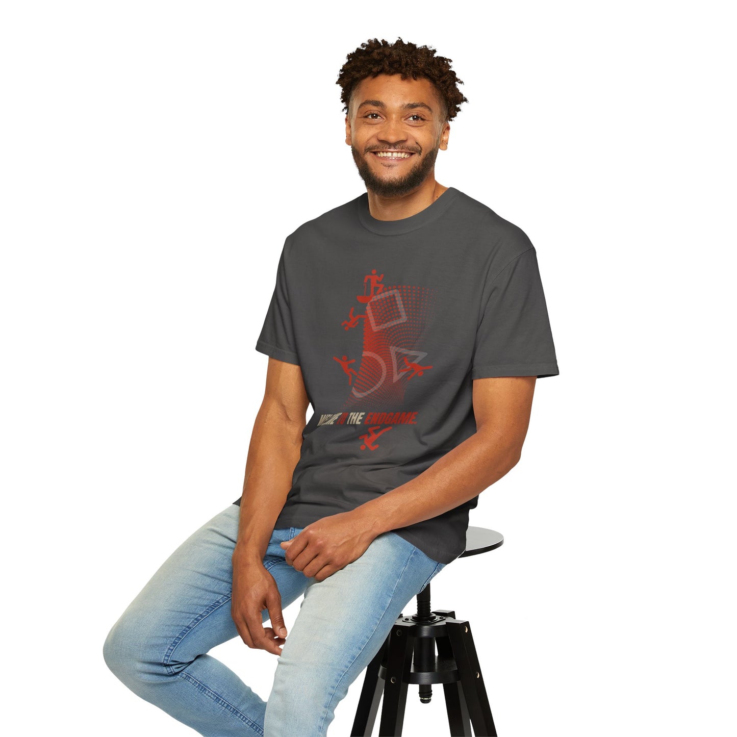 Welcome to the Endgame T-Shirt | Geometric Symbol Graphic Tee | Retro Gamer Streetwear Shirt