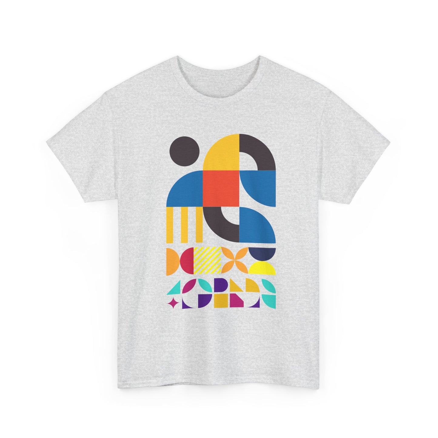 Abstract Geometric Shapes T-Shirt, Mid Century Modern Graphic Tee, Colorful Retro Pattern Shirt, Minimalist Art Unisex Tee, Modern Design Top